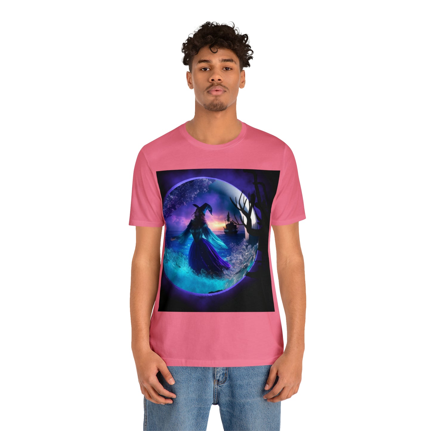 Camiseta de manga corta unisex Jersey - Halloween Witch AI - 02
