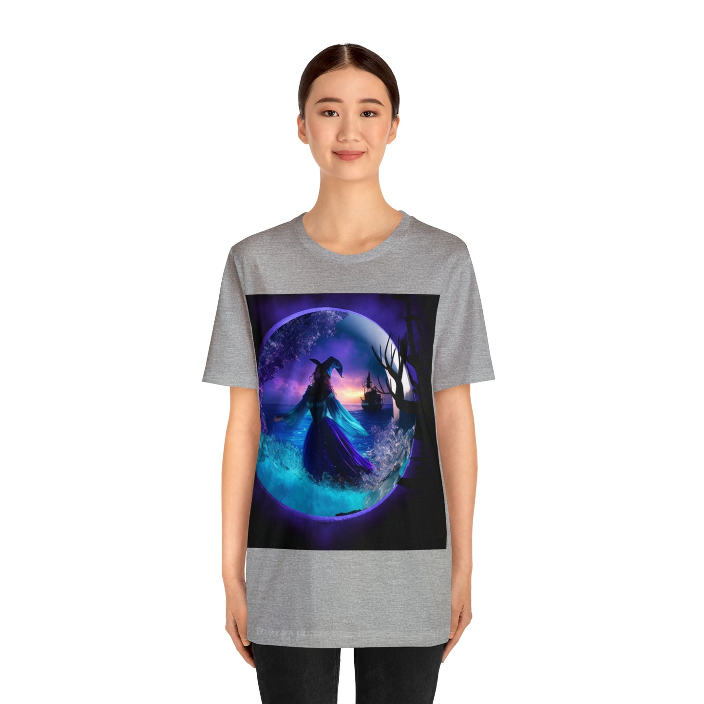 Camiseta de manga corta unisex Jersey - Halloween Witch AI - 02