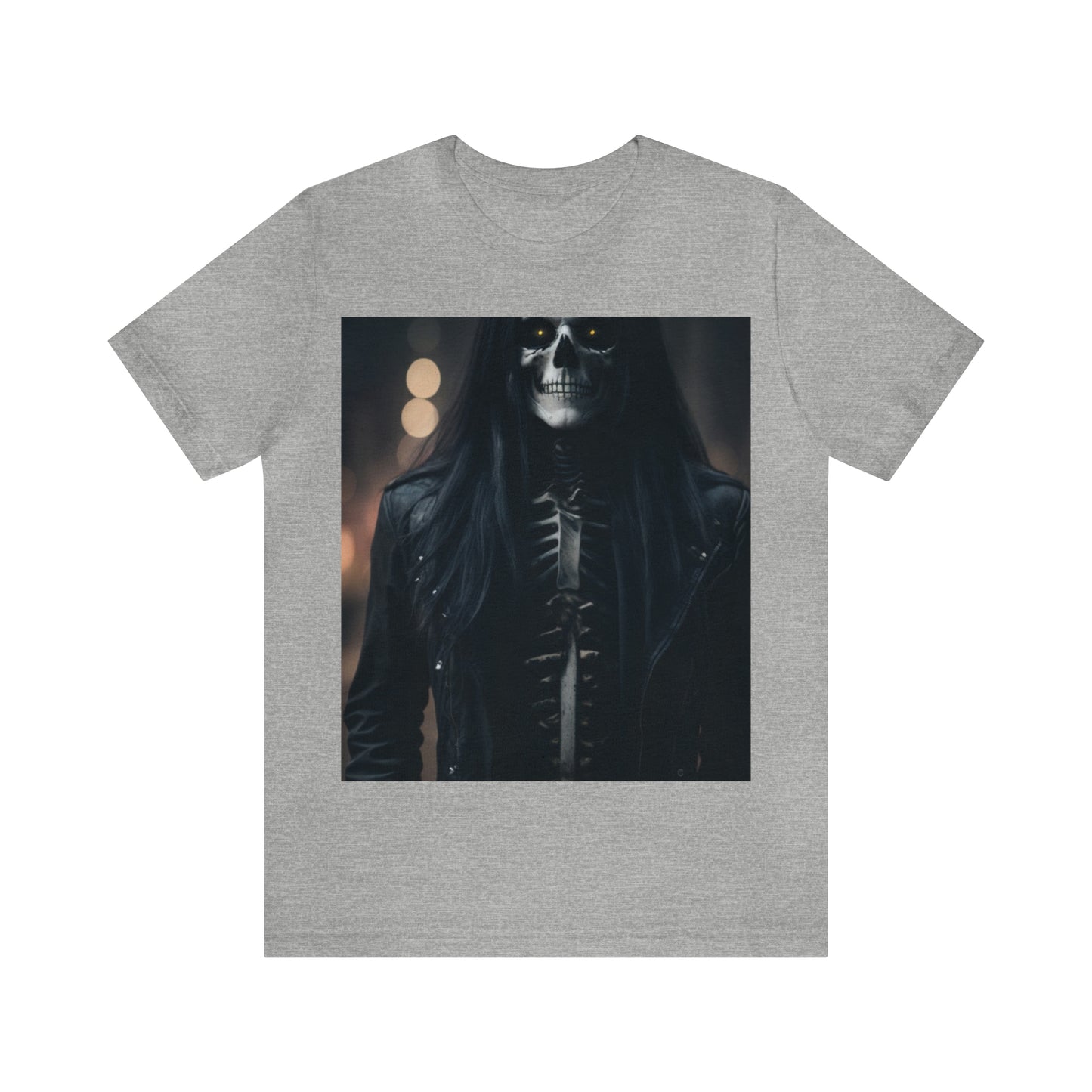 Camiseta de manga corta Unisex Jersey - Halloween Skeleton man AI - 01