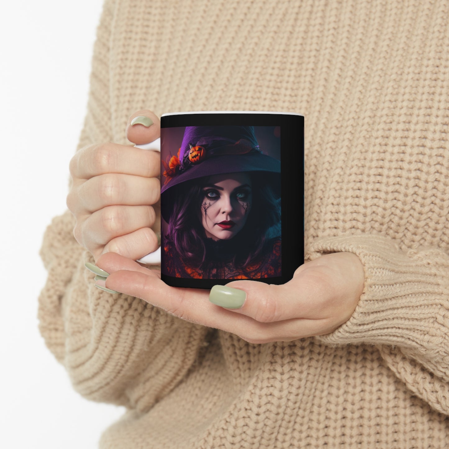 Taza de Cerámica 11oz - Bruja de Halloween AI - 05