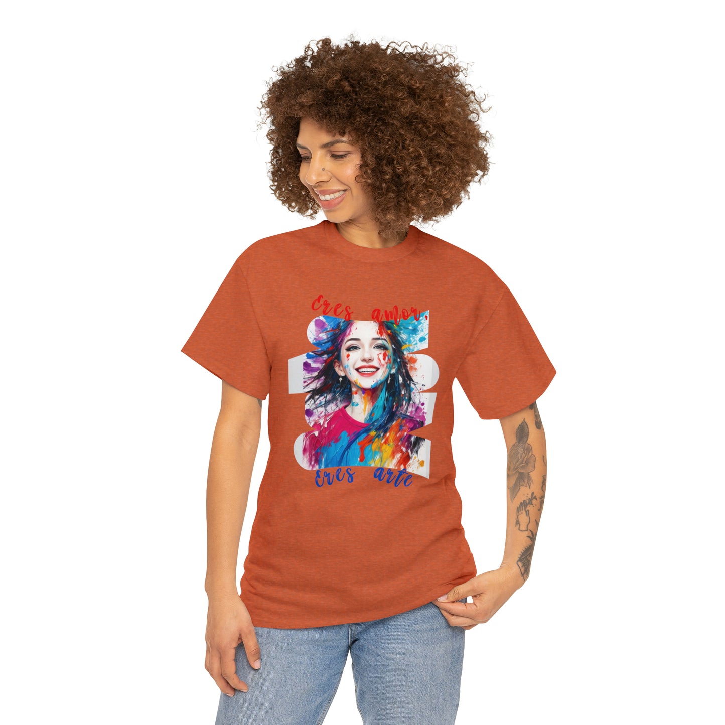 Camiseta unisex de algodón pesado - Amor y libertad - 05
