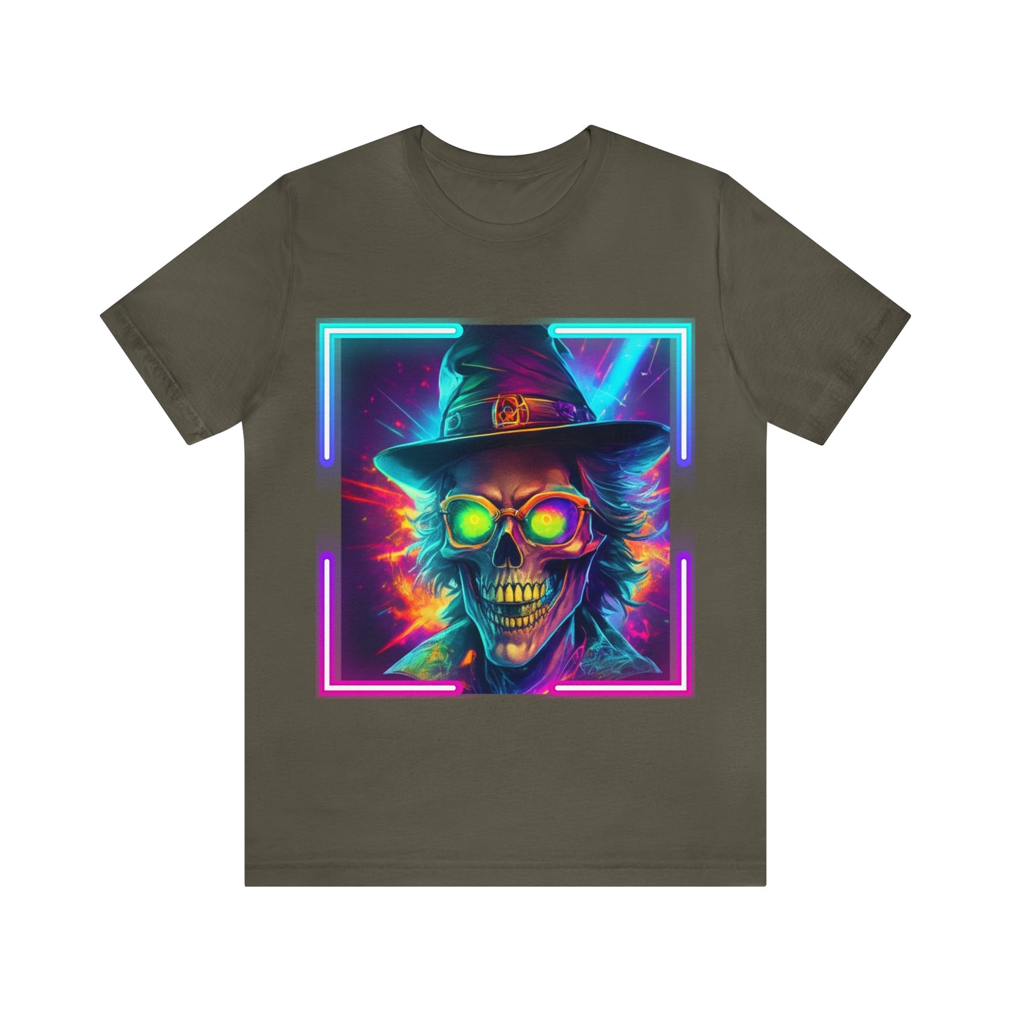 Camiseta de manga corta unisex Jersey - Calaveras de brujas de Halloween - 04
