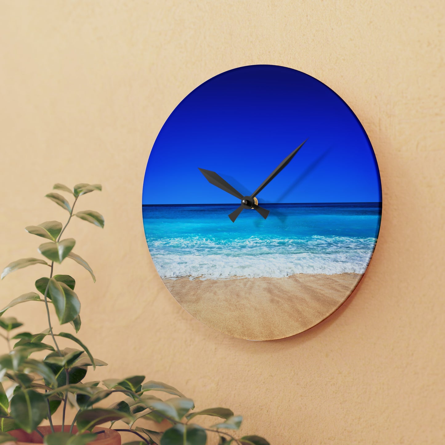 Reloj de pared acrílico - Playa