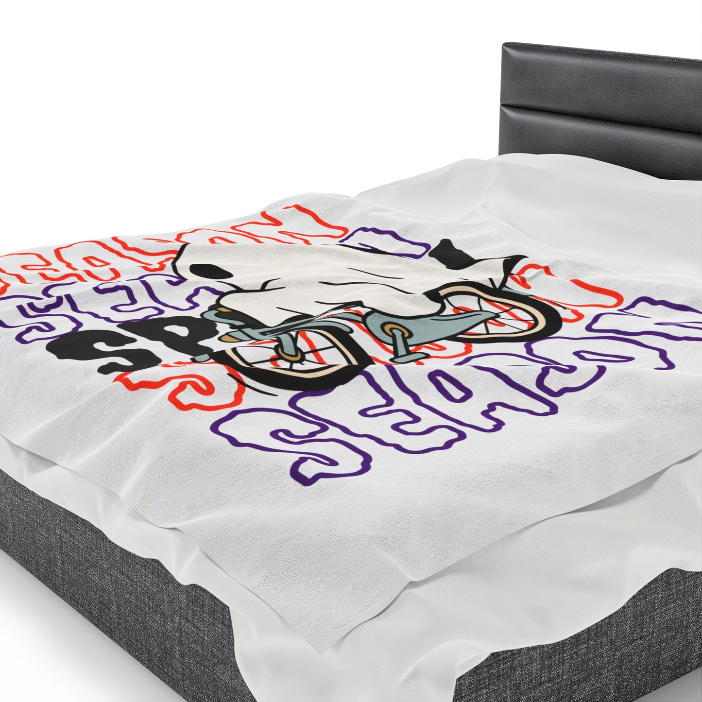 Couverture en Peluche en Velours - Halloween - Petit Fantôme - 18