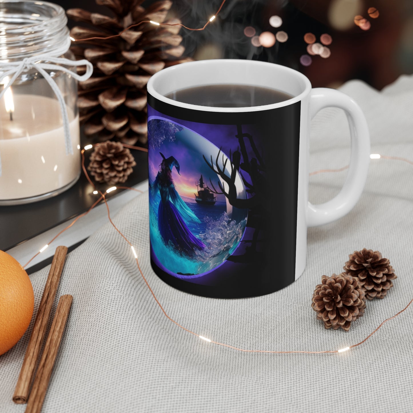 Taza de Cerámica 11oz - Bruja de Halloween AI - 02
