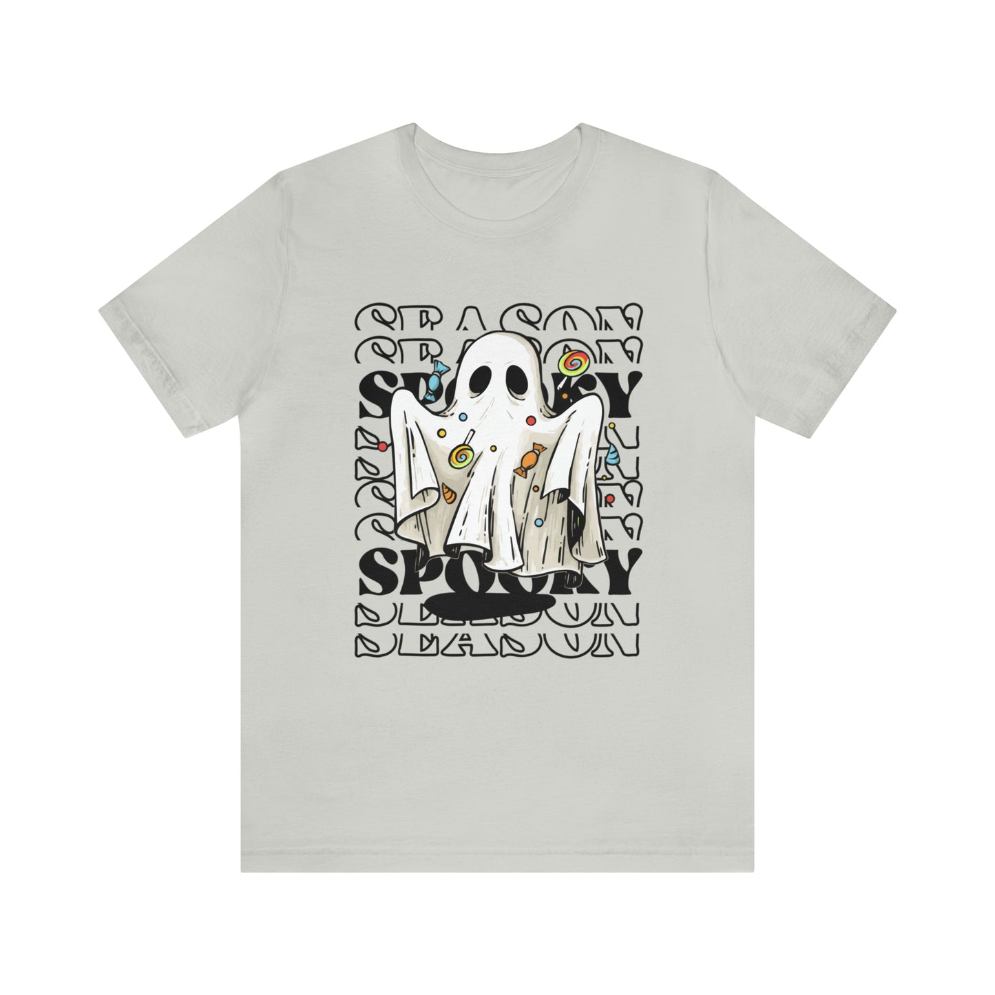 Tee-shirt à manches courtes en jersey unisexe - Halloween - Petit Fantôme - 05