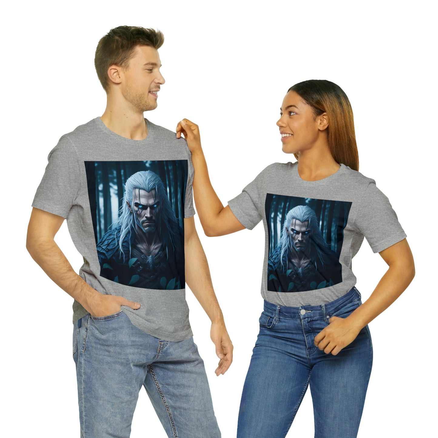 Camiseta de manga corta Unisex Jersey - Halloween Witch man AI - 02