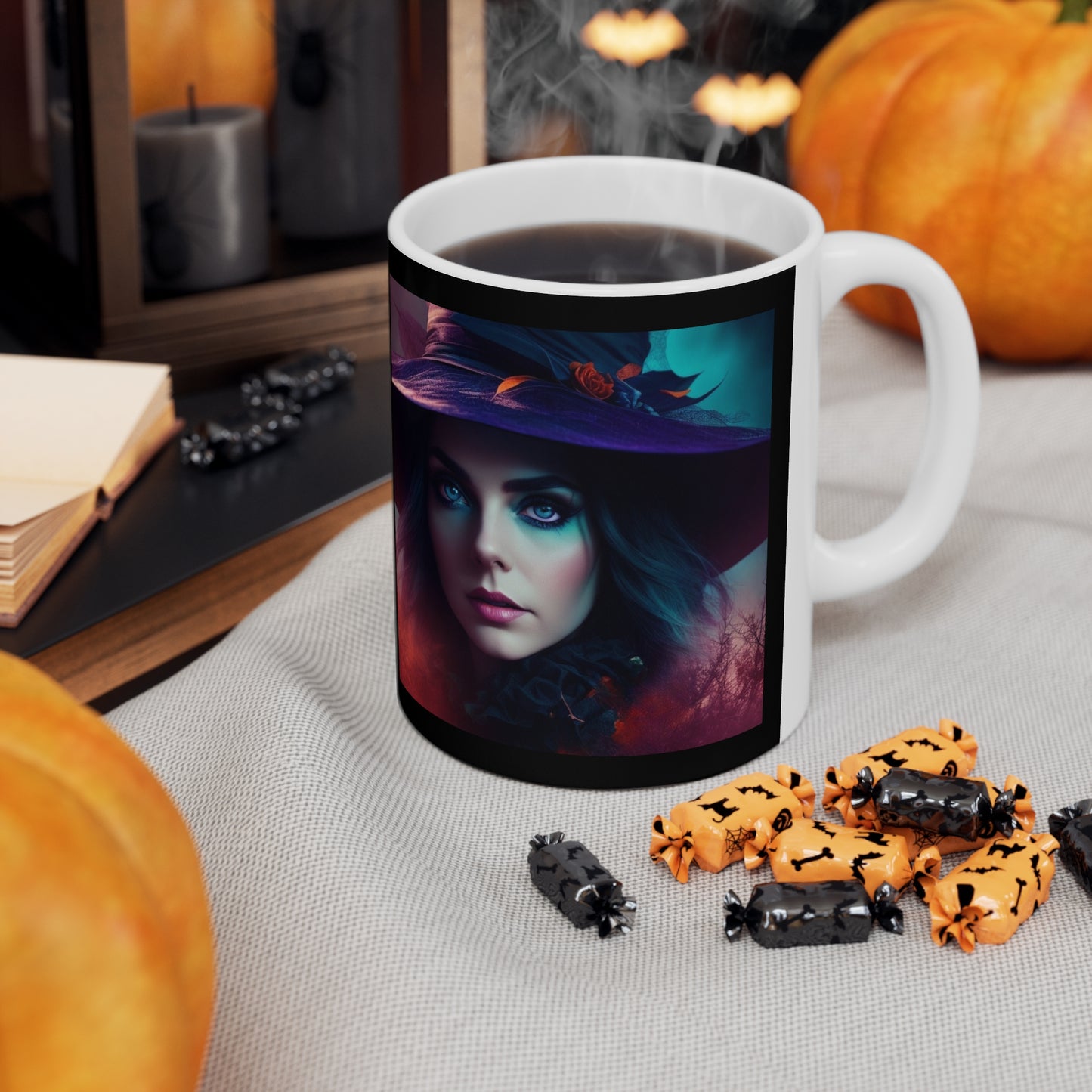 Taza de Cerámica 11oz - Bruja de Halloween AI - 08