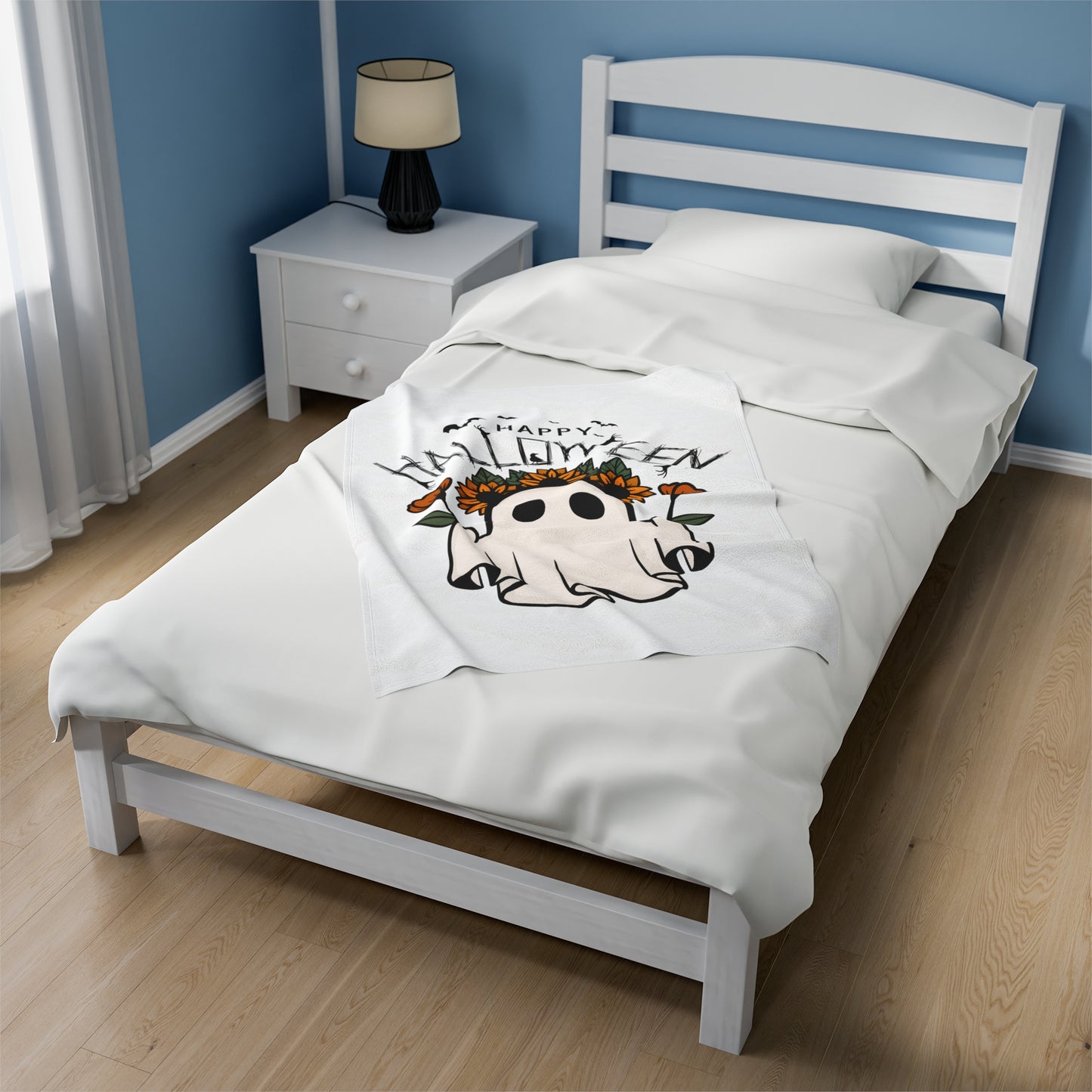 Couverture en peluche en velours - Halloween - Petit Fantôme - 03