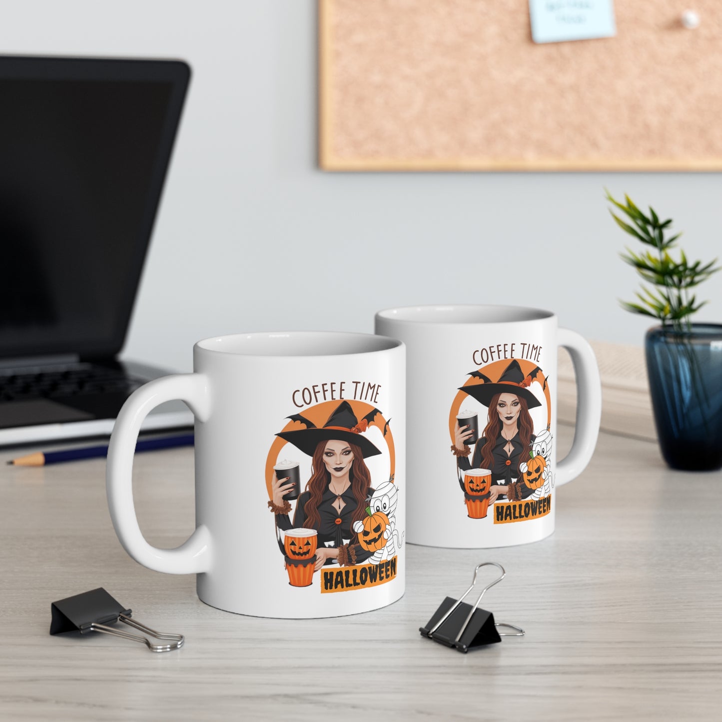 Mug en céramique 11oz - Sorcière d'Halloween - 01