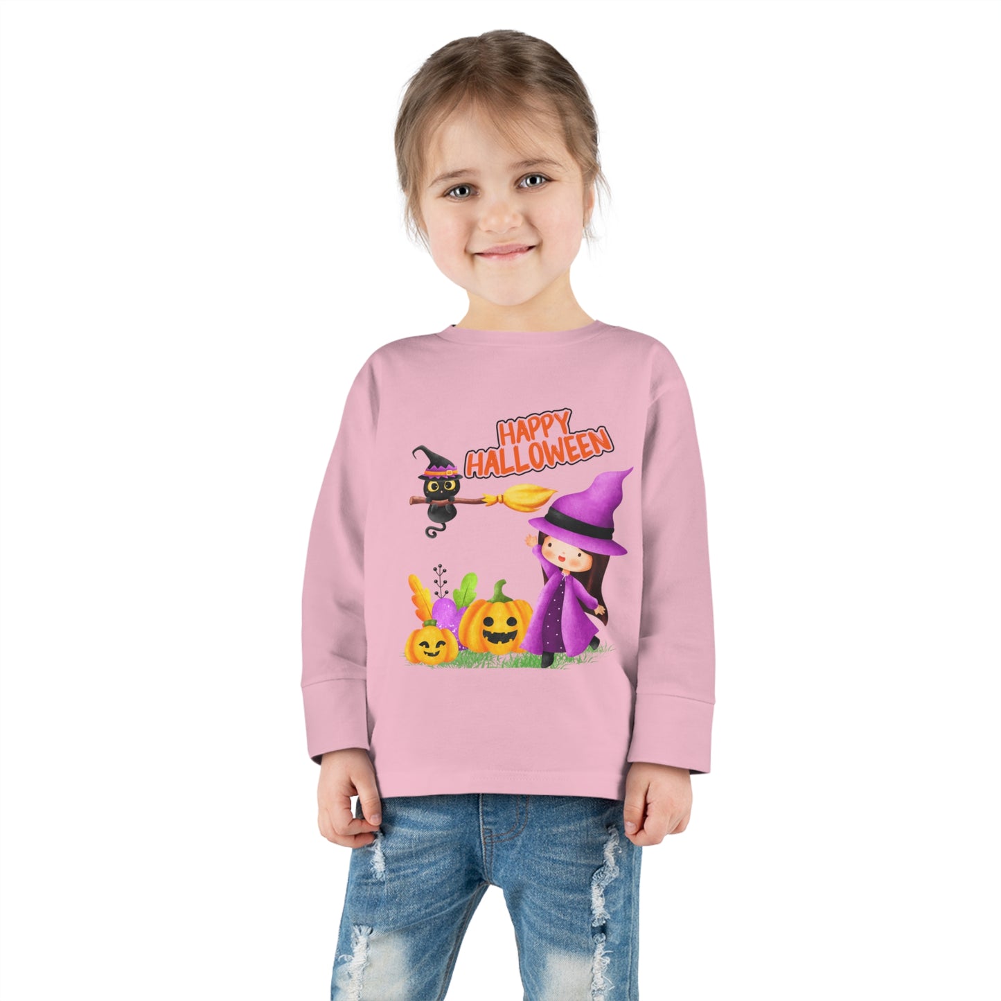 Tee-shirt à manches longues pour tout-petits - Halloween - Jeune sorcière - 02