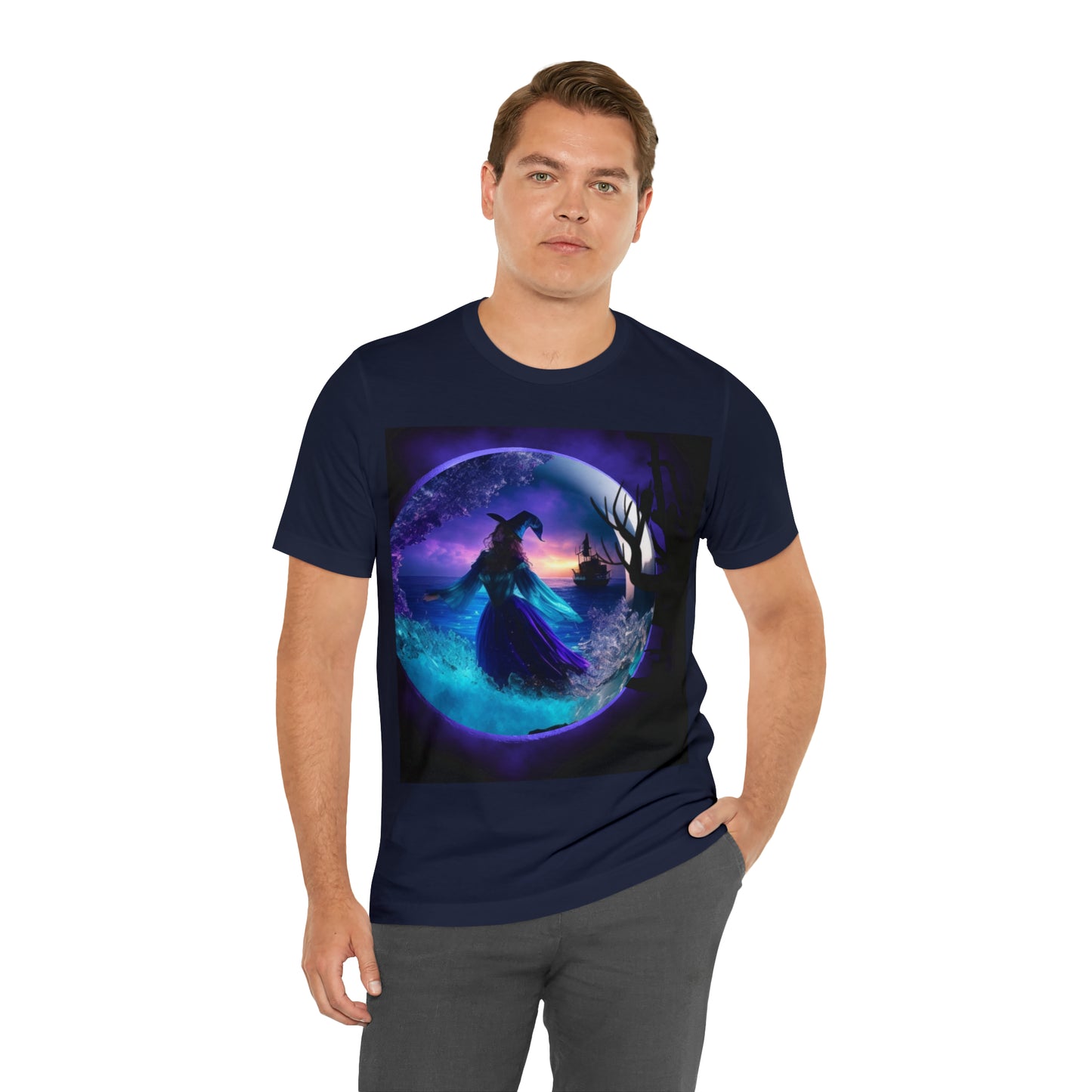 Camiseta de manga corta unisex Jersey - Halloween Witch AI - 02