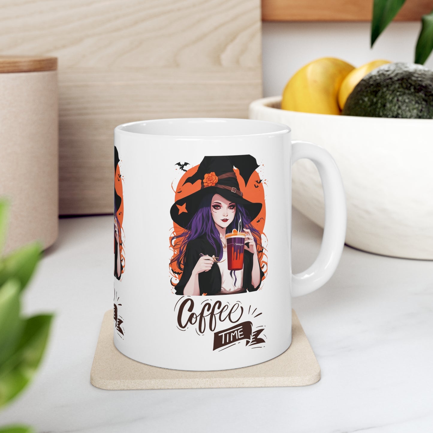 Mug en céramique 11oz - Sorcière d'Halloween - 03