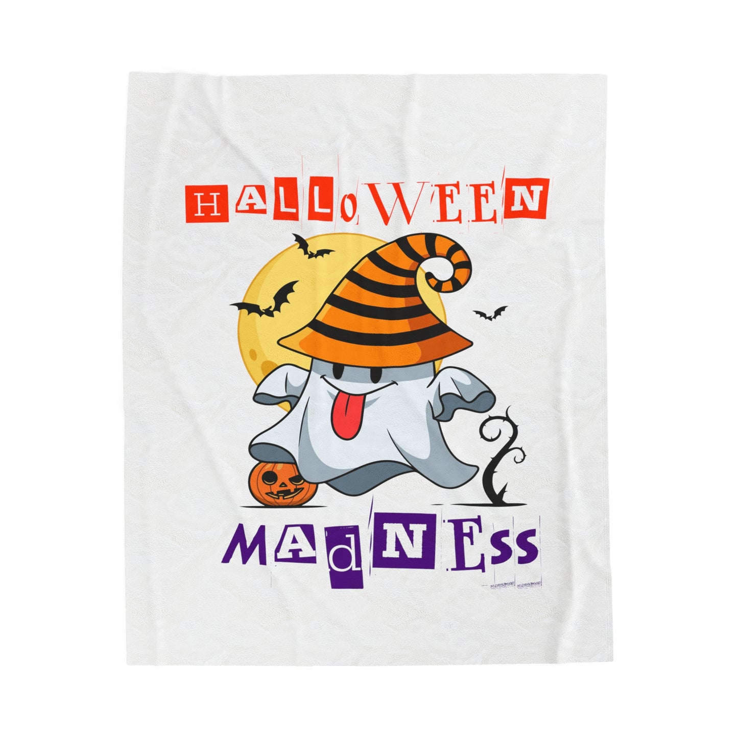 Manta de Felpa de Pana - Halloween - Pequeño Fantasma - 04