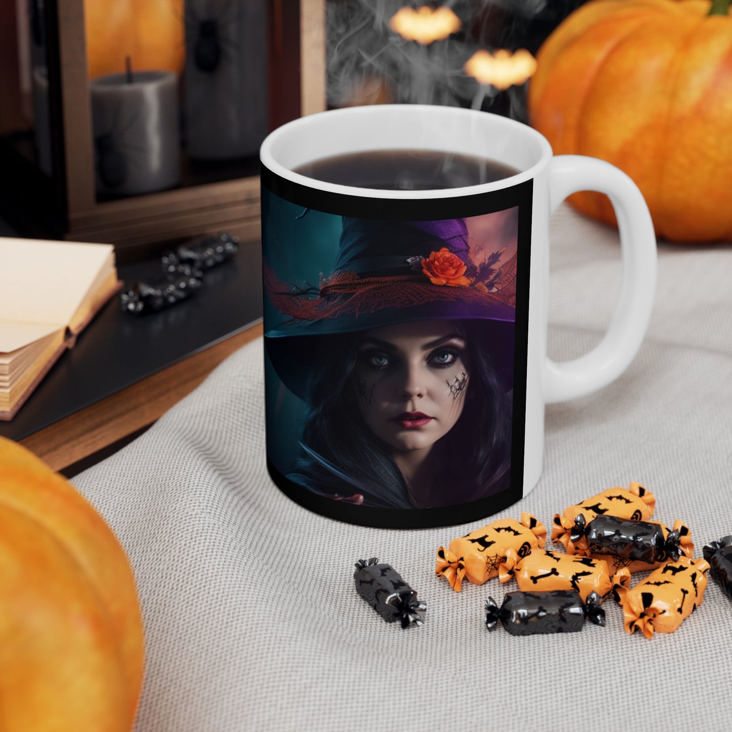Taza de Cerámica 11oz - Bruja de Halloween AI - 06