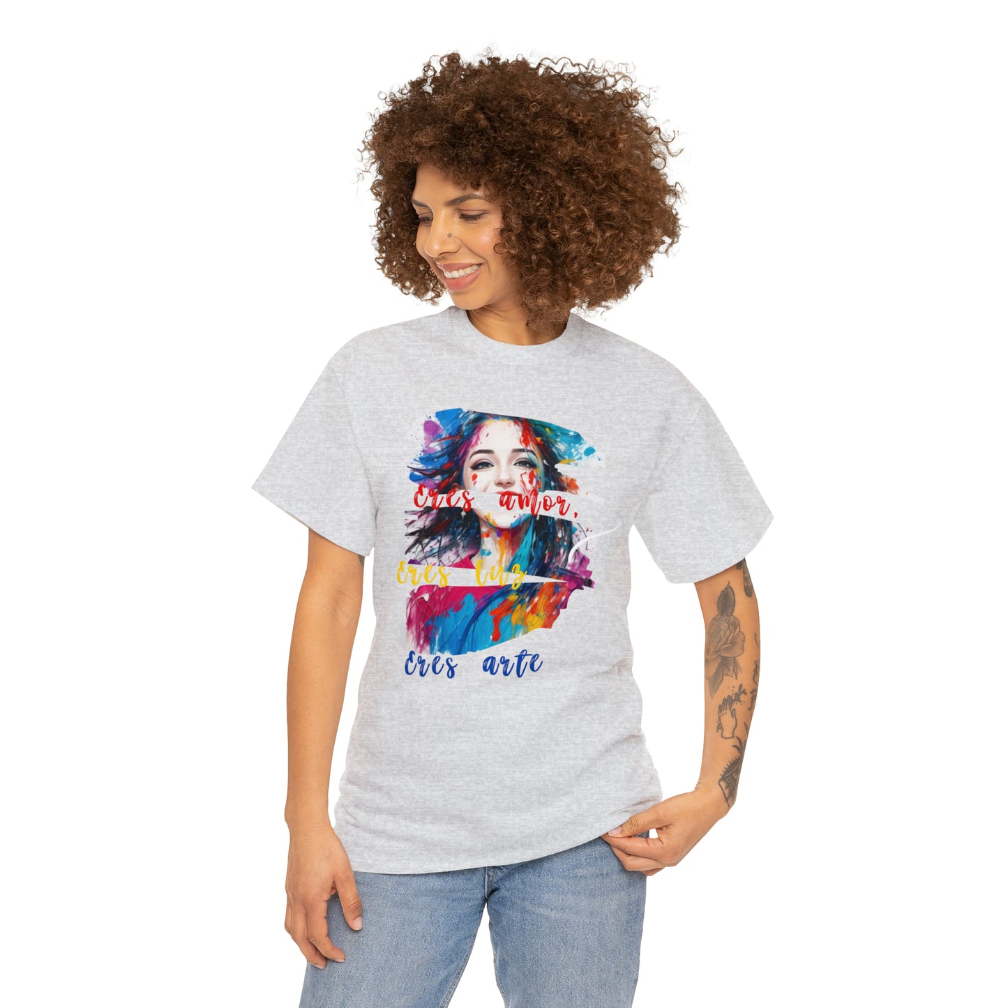 Camiseta unisex de algodón pesado - Amor y libertad - 04