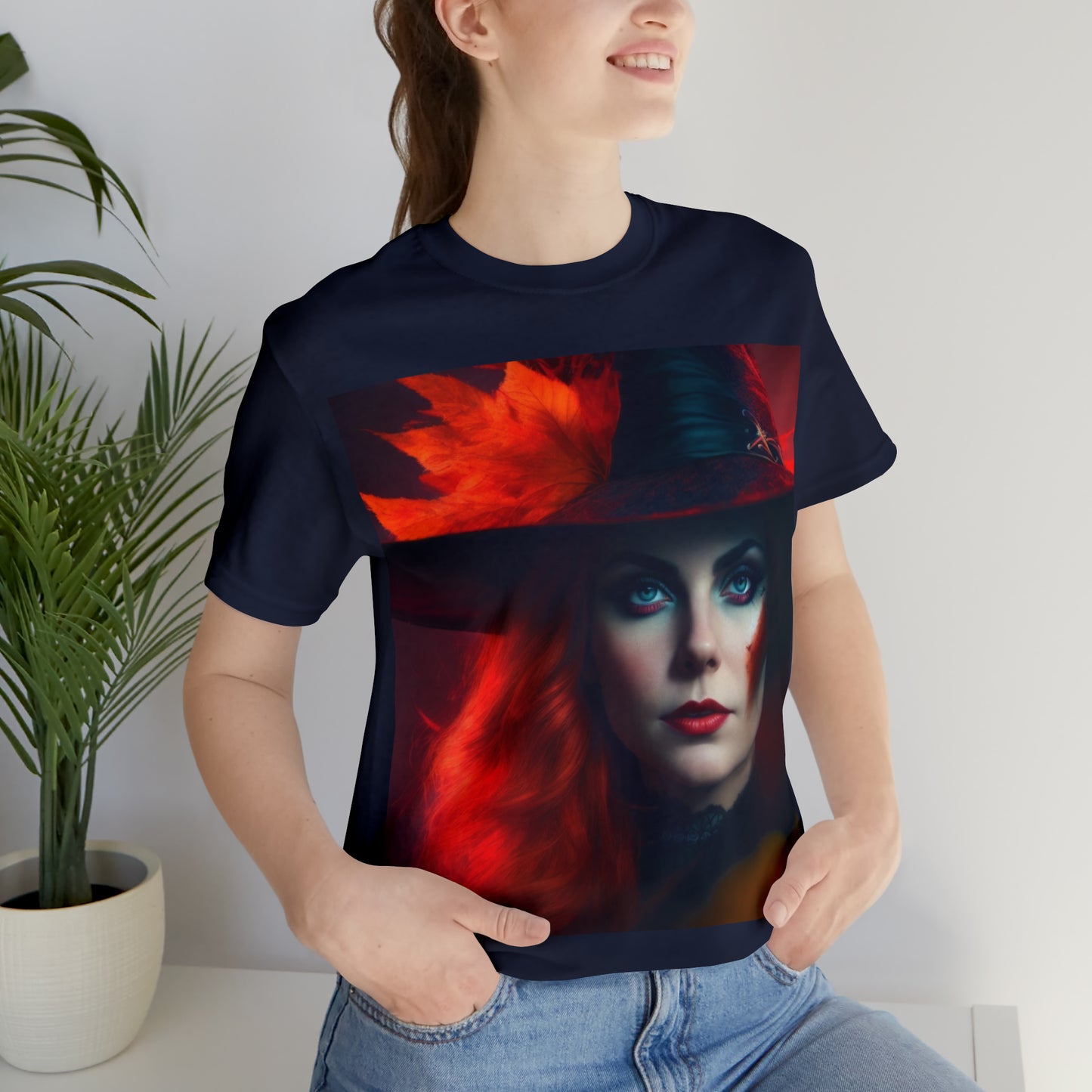 Camiseta de manga corta unisex Jersey - Halloween Witch AI - 03