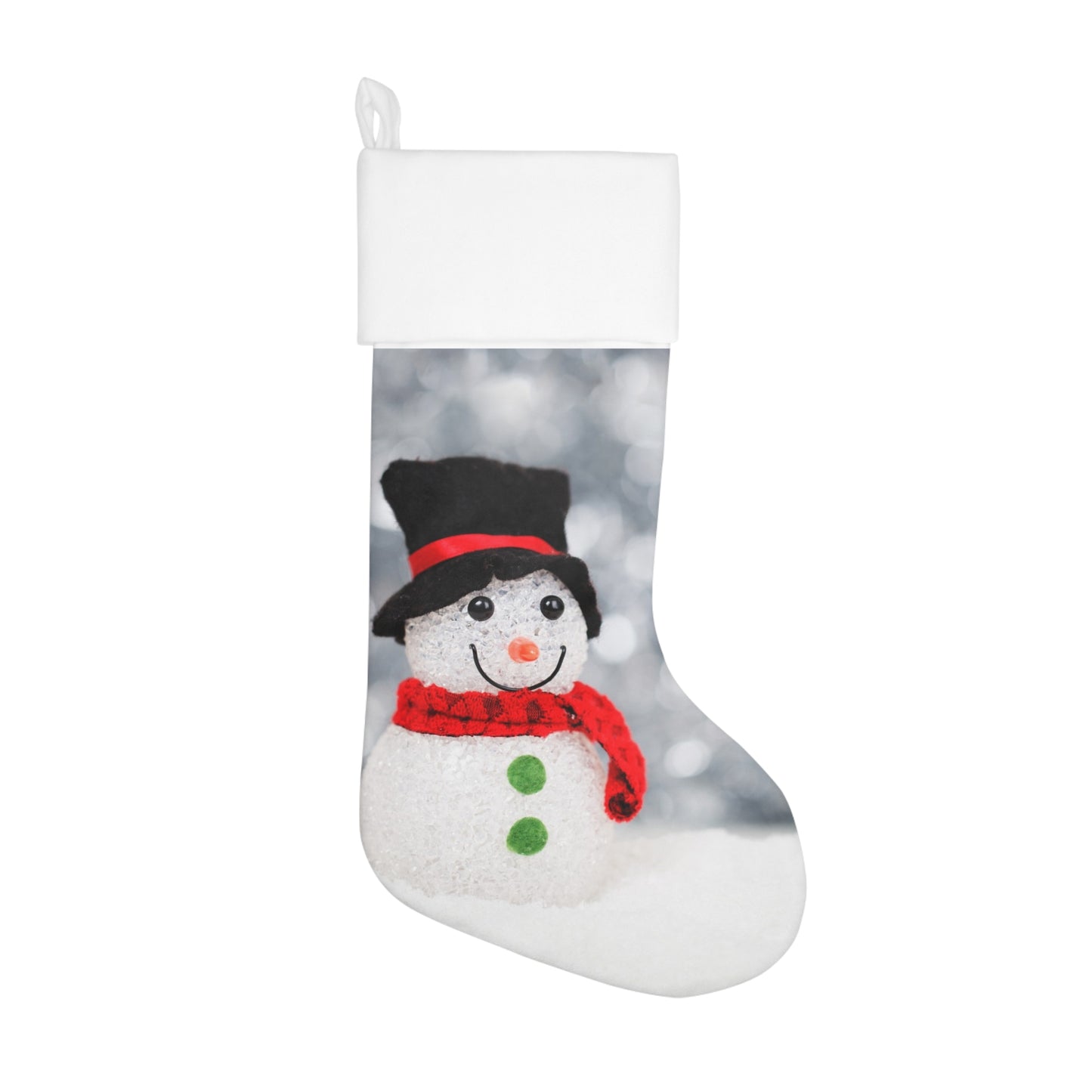 Calcetín navideño - Feliz Navidad - Muñeco de nieve