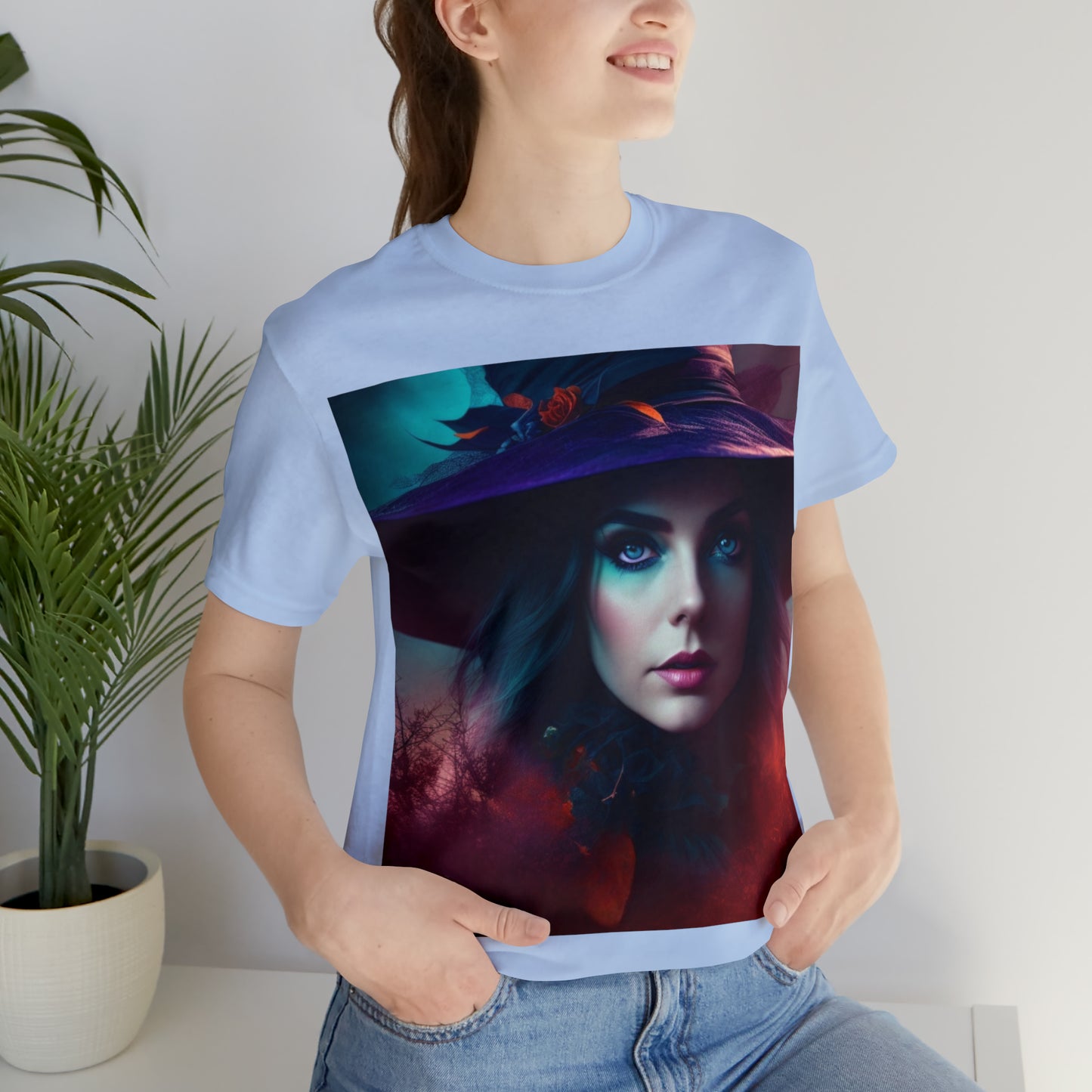 Camiseta de manga corta unisex Jersey - Halloween Witch AI - 08