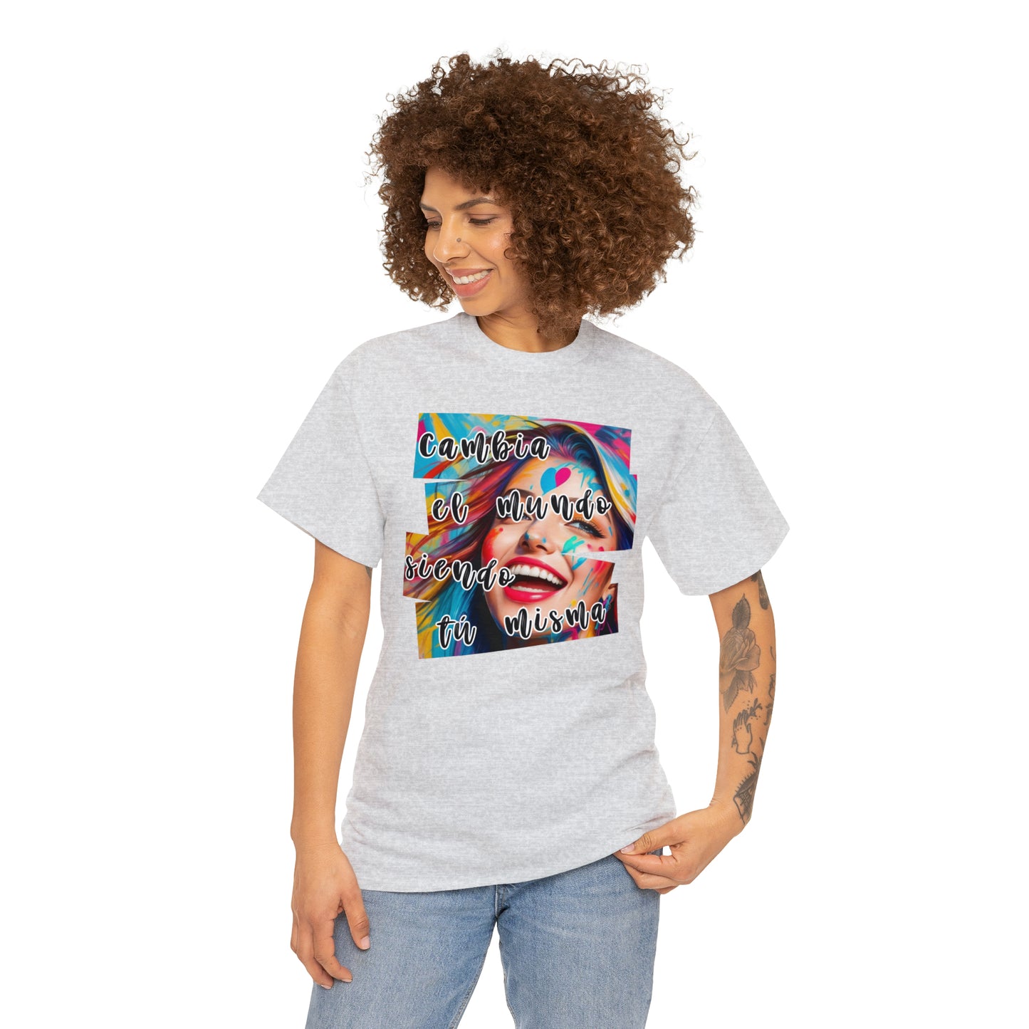 Camiseta unisex de algodón pesado - Amor y libertad - 01