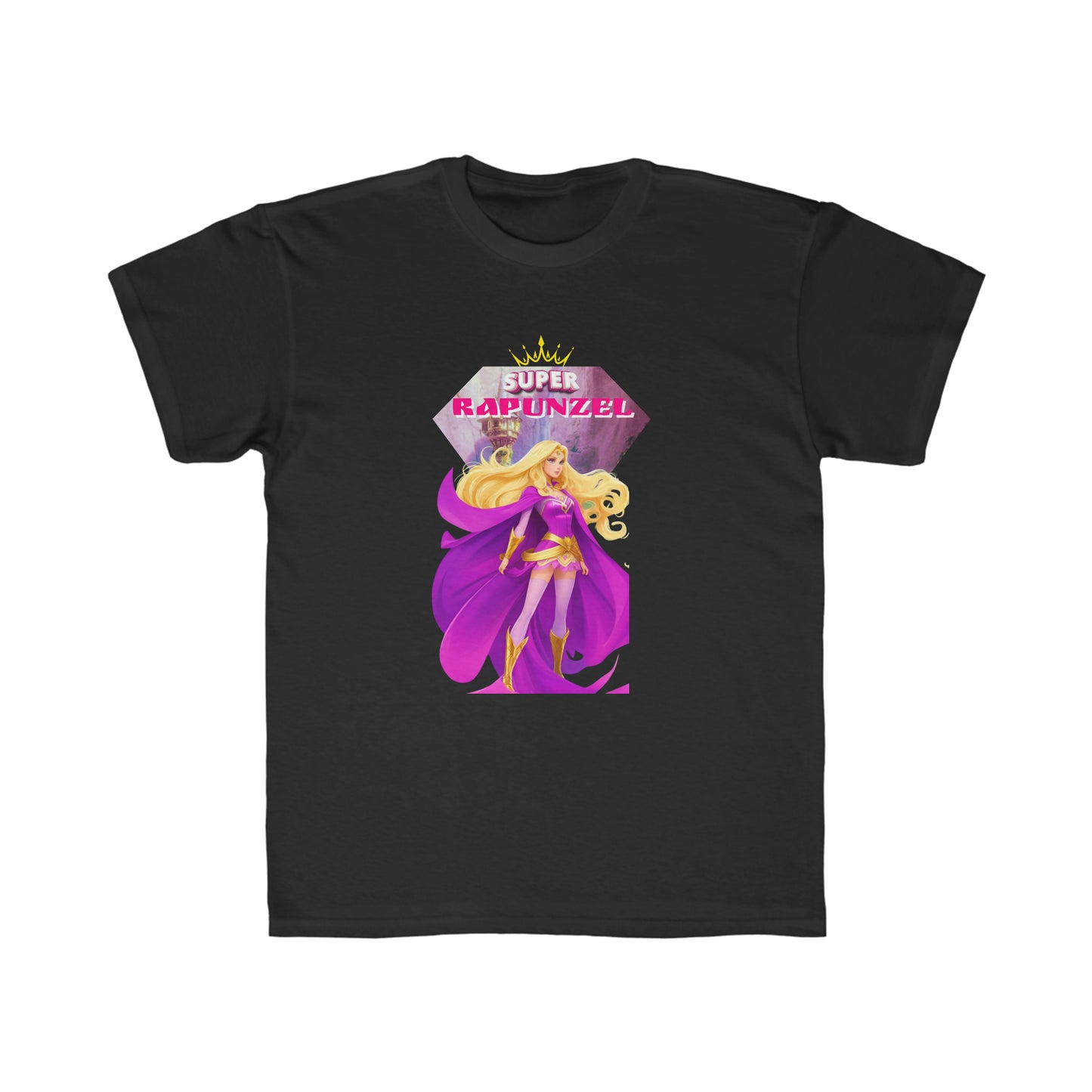 Camiseta de corte regular para niños - Princesas Heroína Rapunzel