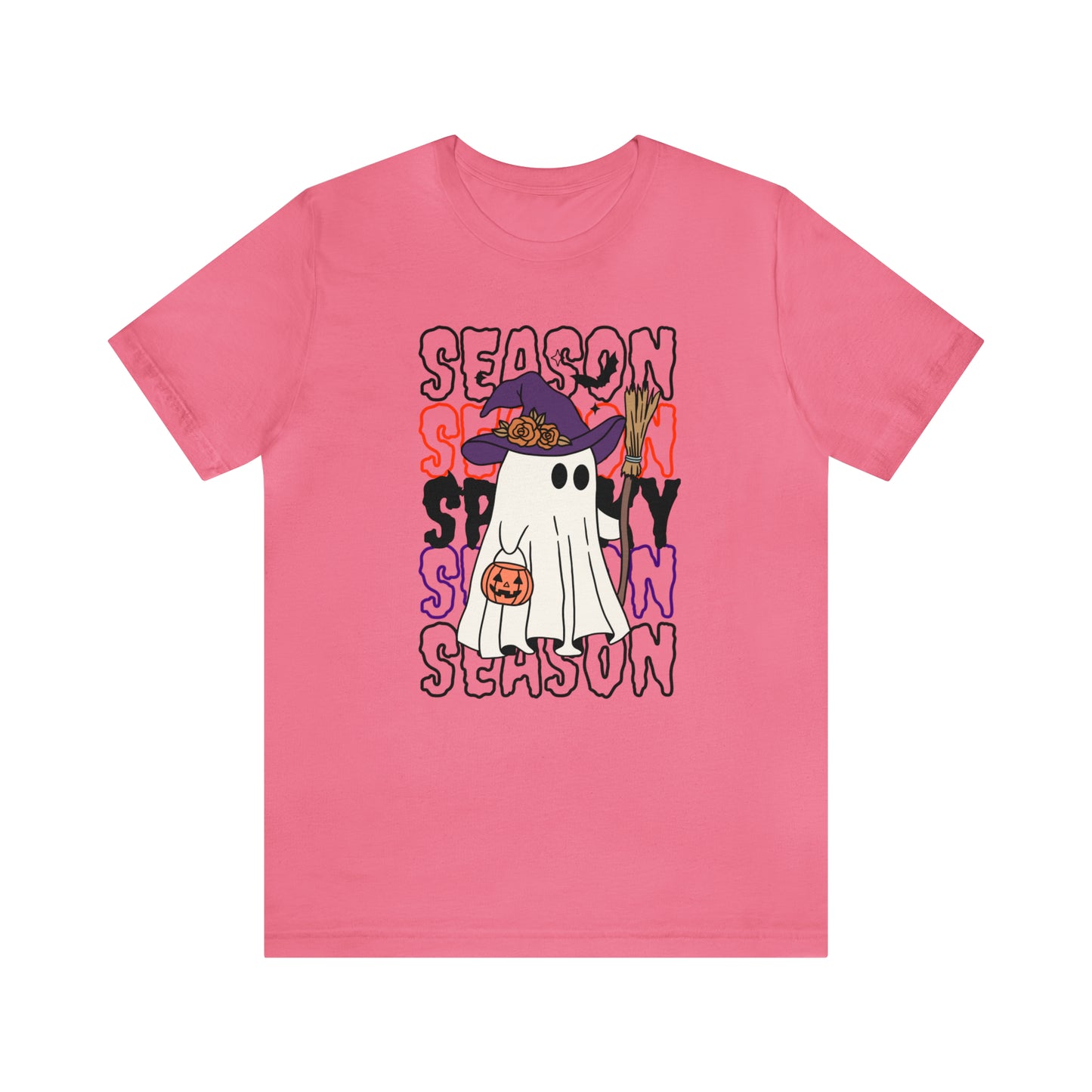 Camiseta de manga corta de jersey unisex - Halloween - Pequeño fantasma - 13