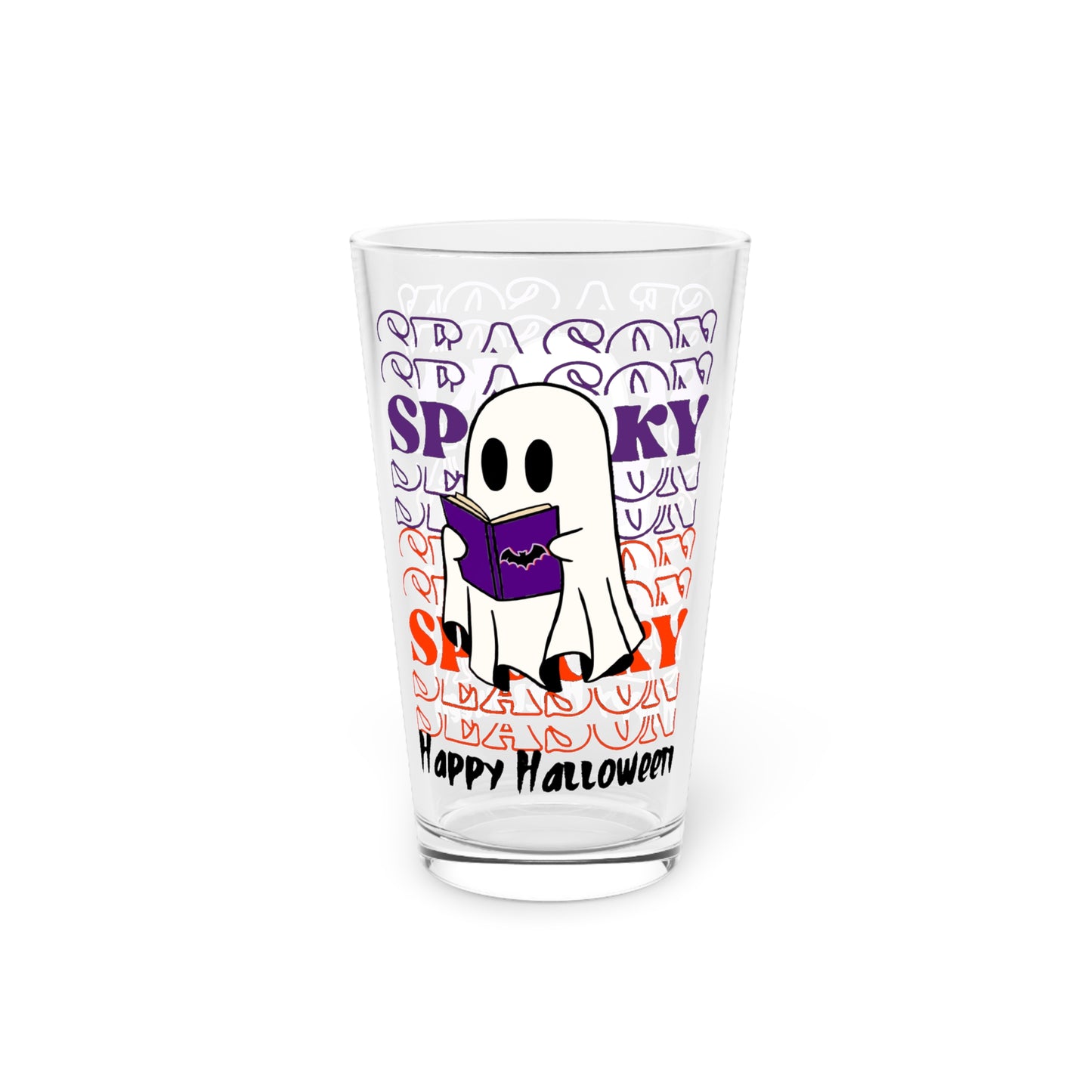 Vaso de pinta, 16 oz - Halloween - Pequeño fantasma - 07