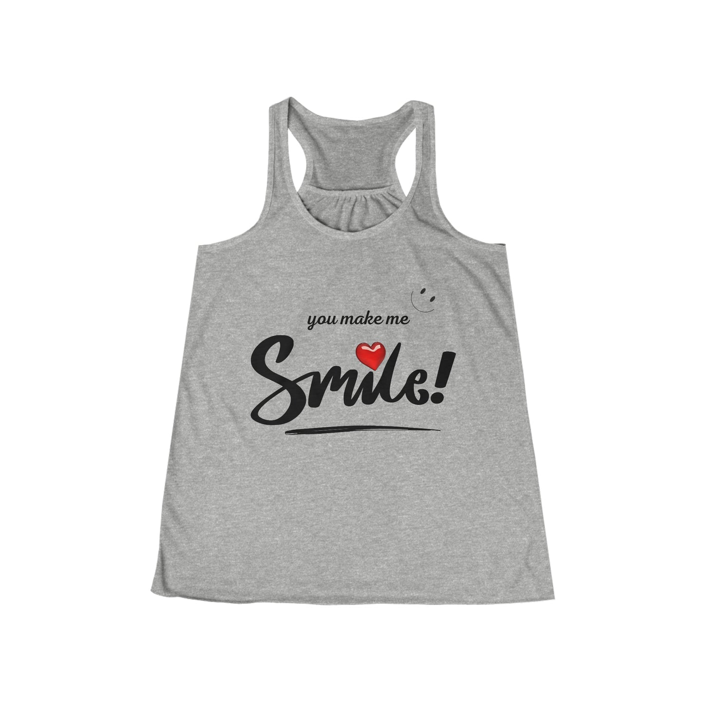 Camiseta sin mangas con espalda cruzada y fluida para mujer - Me haces sonreír - 04