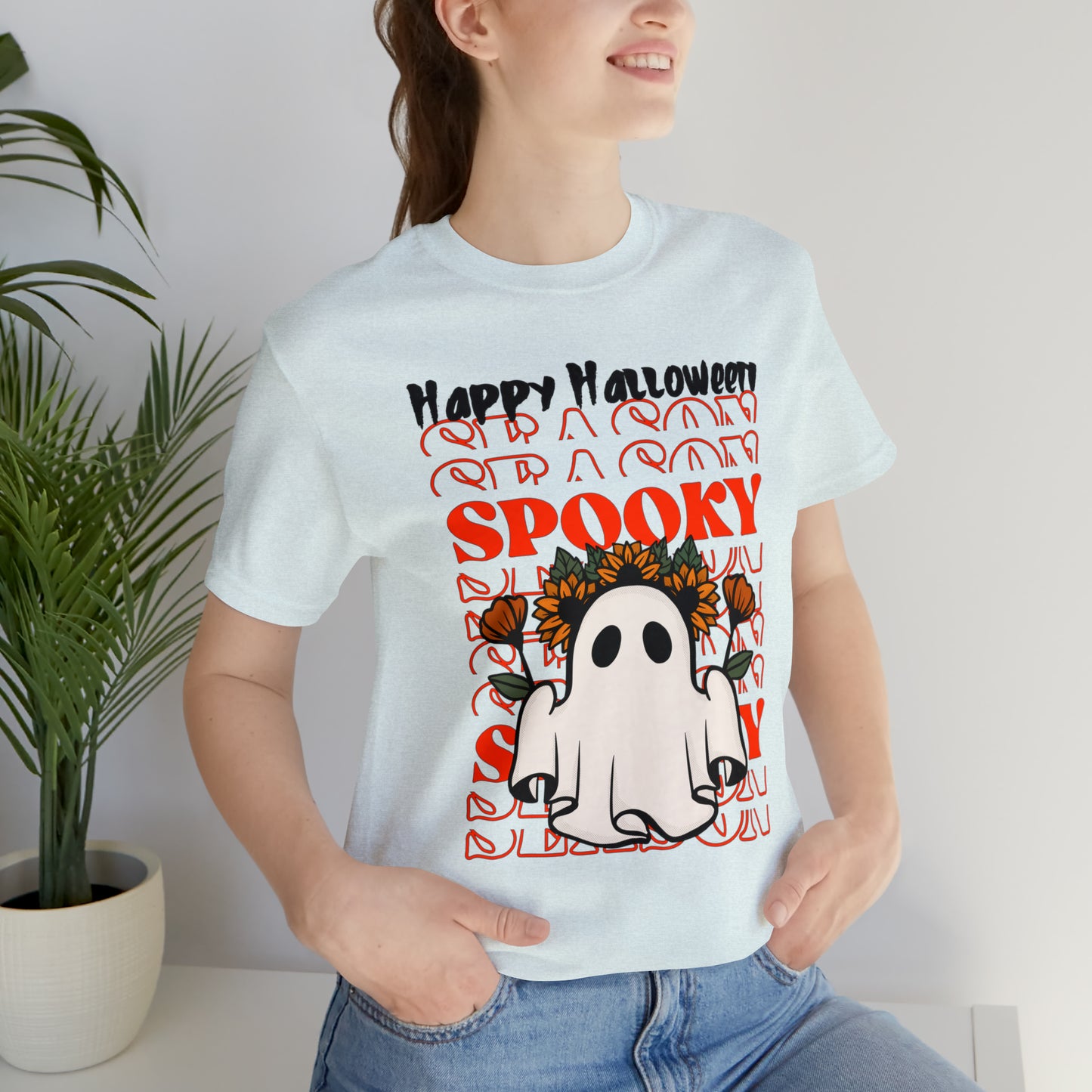 Camiseta de manga corta Unisex Jersey - Halloween - Pequeño Fantasma - 11