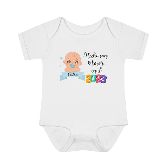 Infant Baby Rib Bodysuit - Welcome Baby - 03