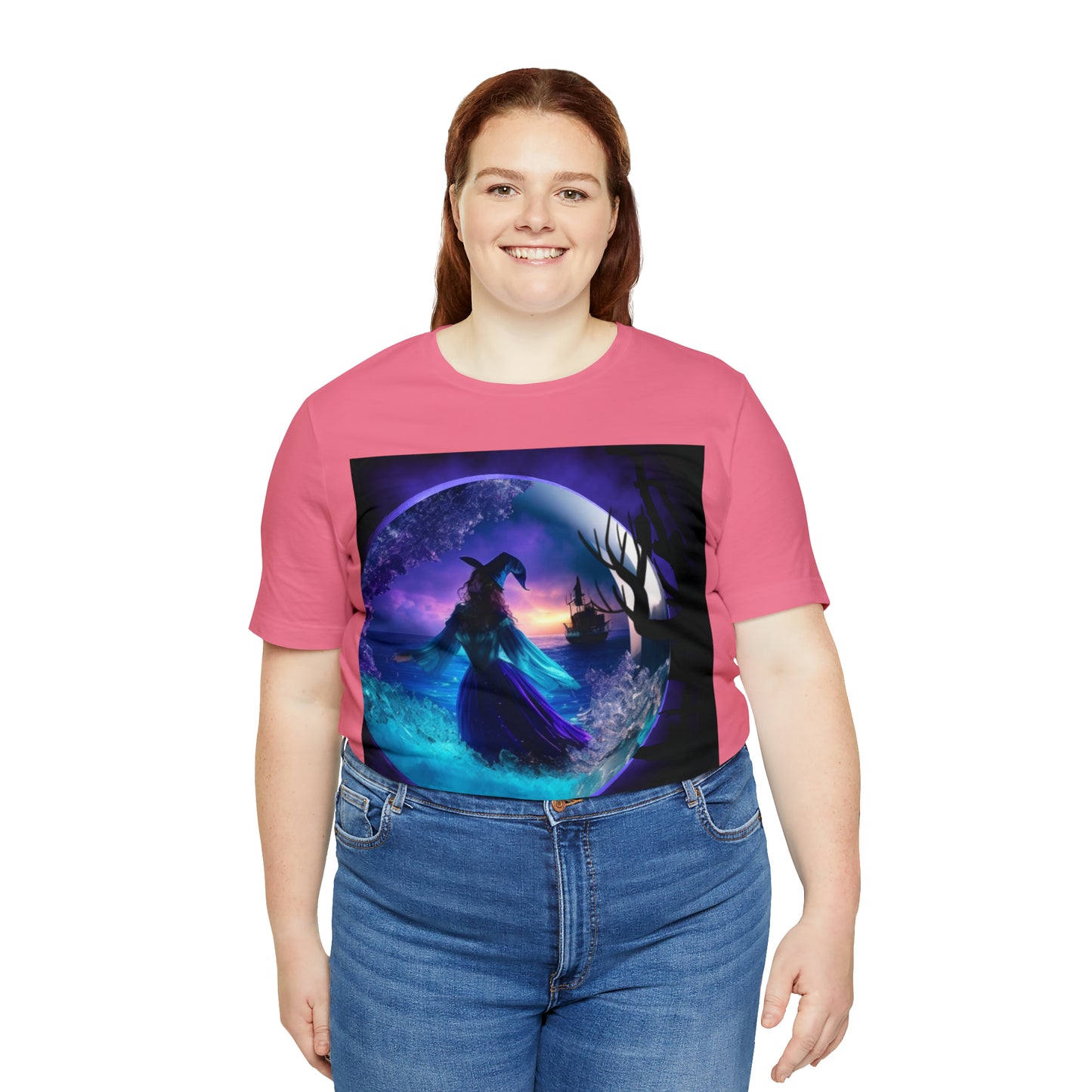 Camiseta de manga corta unisex Jersey - Halloween Witch AI - 02