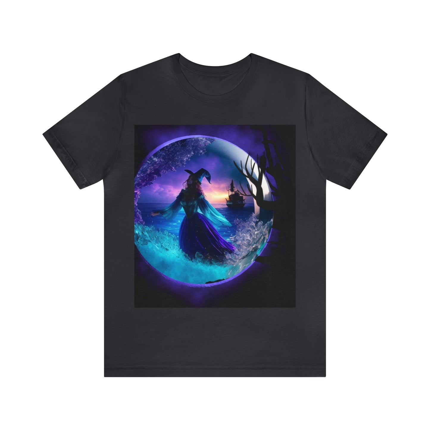 Camiseta de manga corta unisex Jersey - Halloween Witch AI - 02