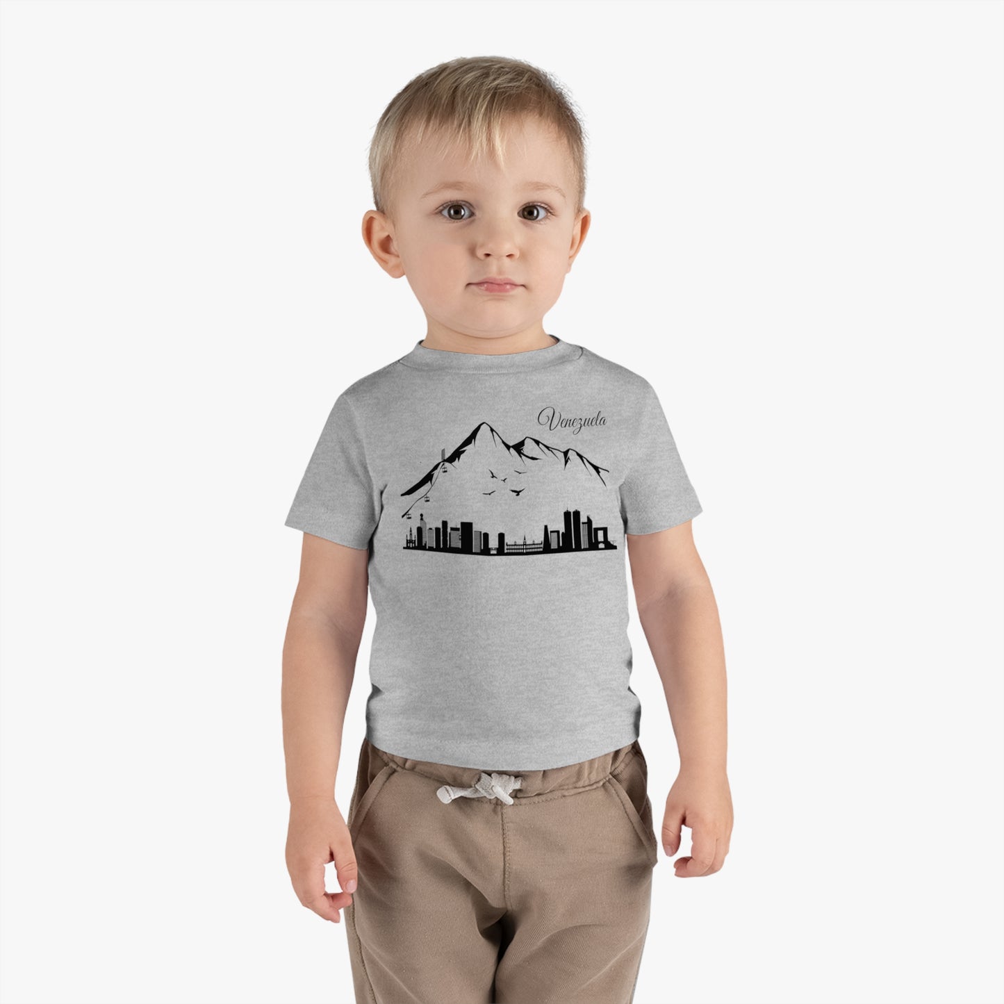 Camiseta Infantil Jersey de Algodón - Silueta de Caracas