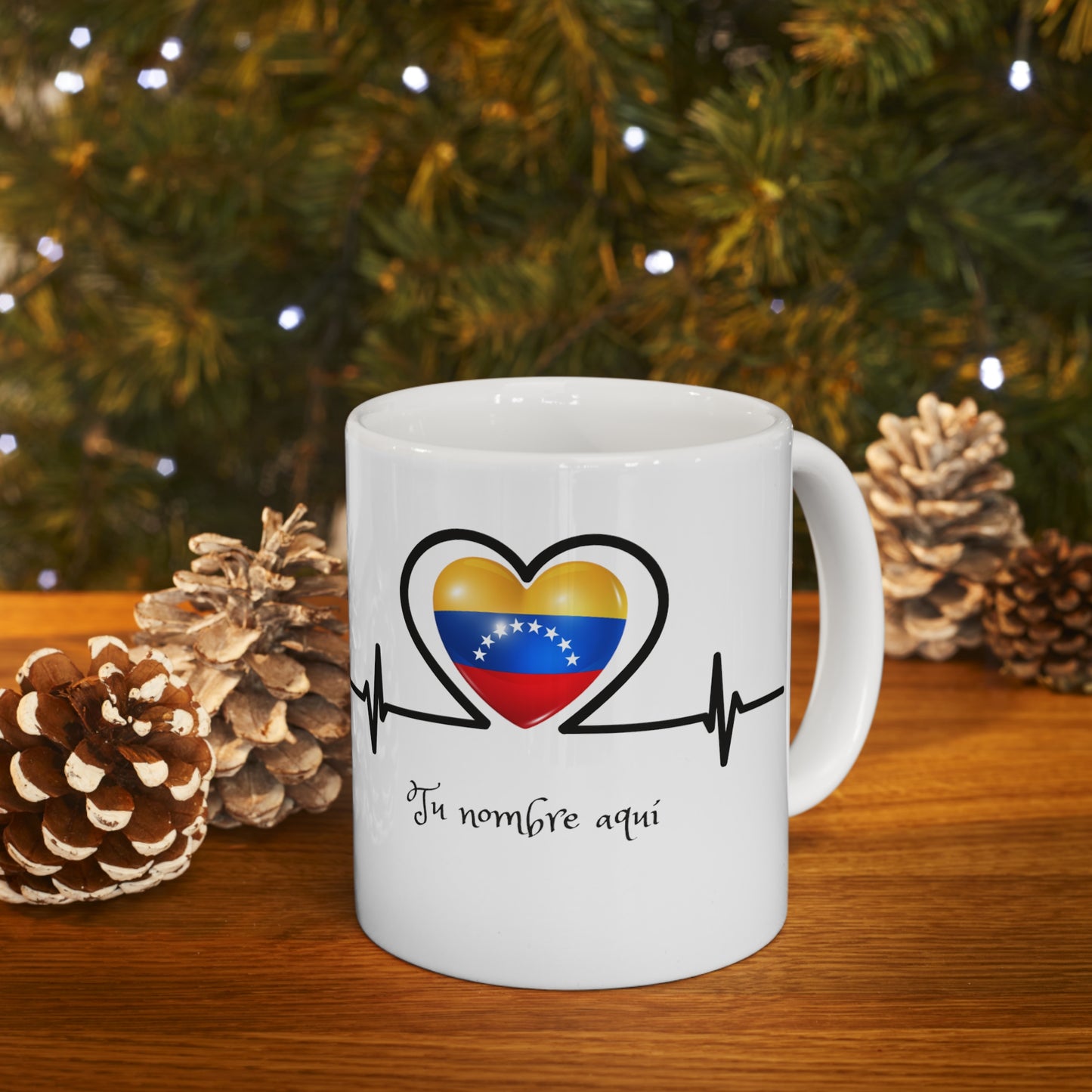Taza de Cerámica 11 oz - Personalizada - Bandera de Venezuela