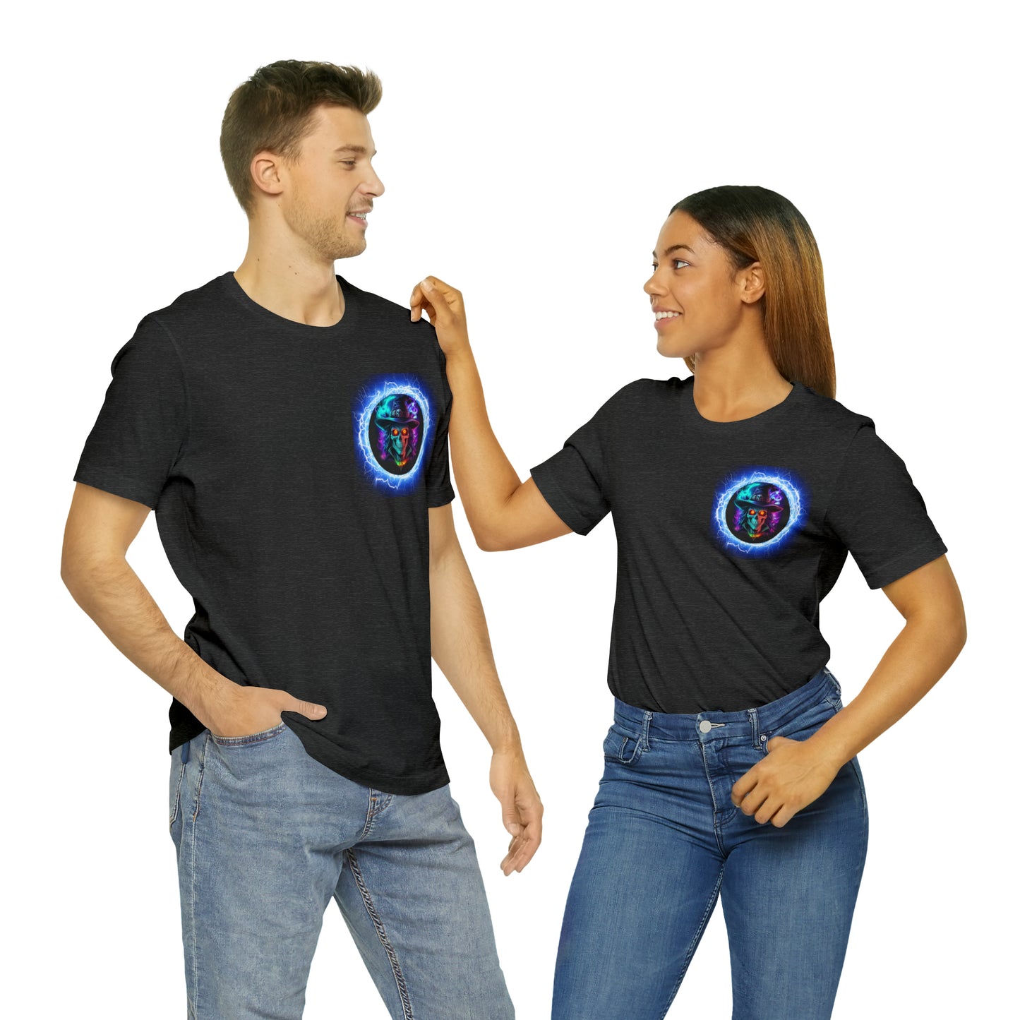Camiseta de manga corta unisex Jersey - Calaveras de brujas de Halloween - 07