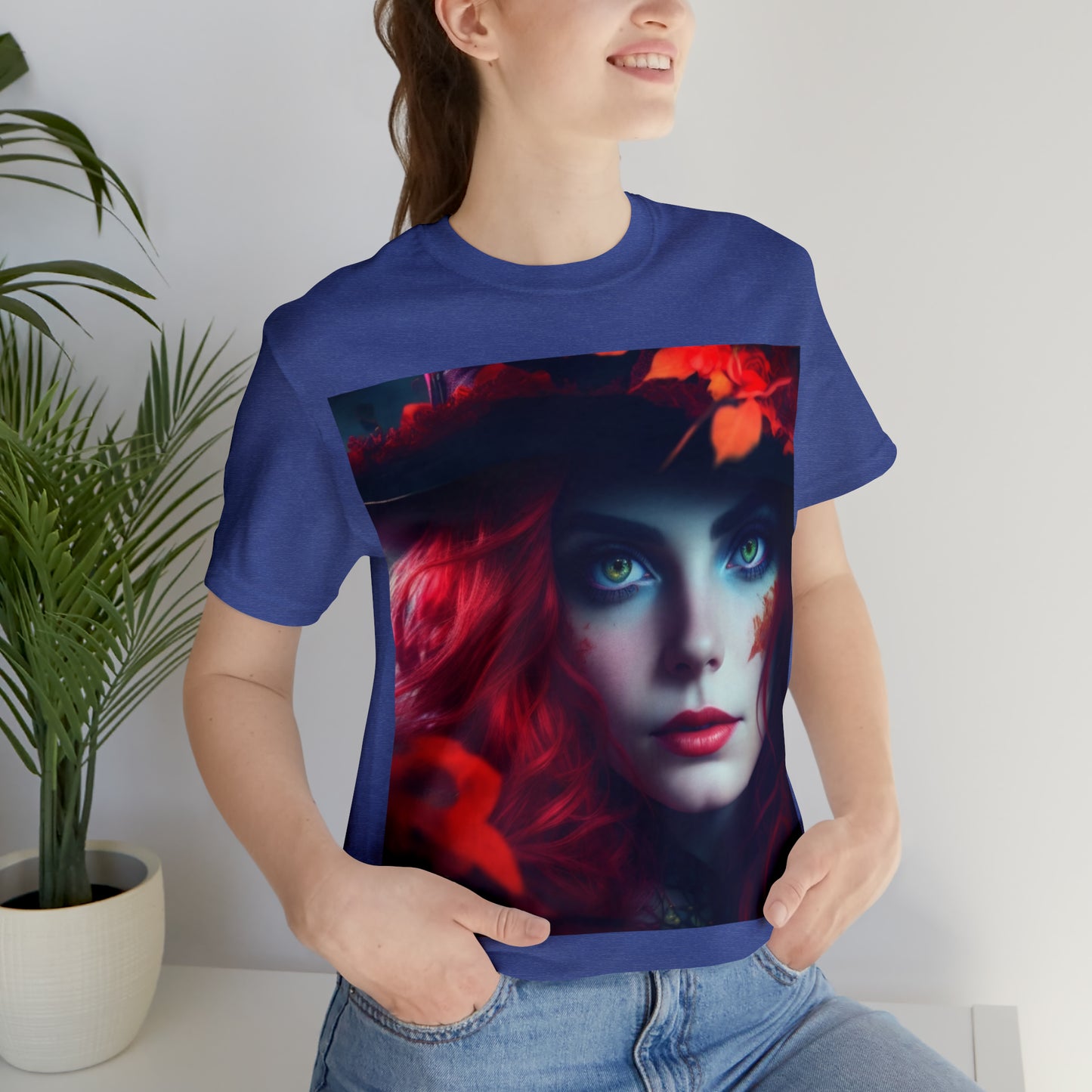 Camiseta de manga corta unisex Jersey - Halloween Witch AI - 04