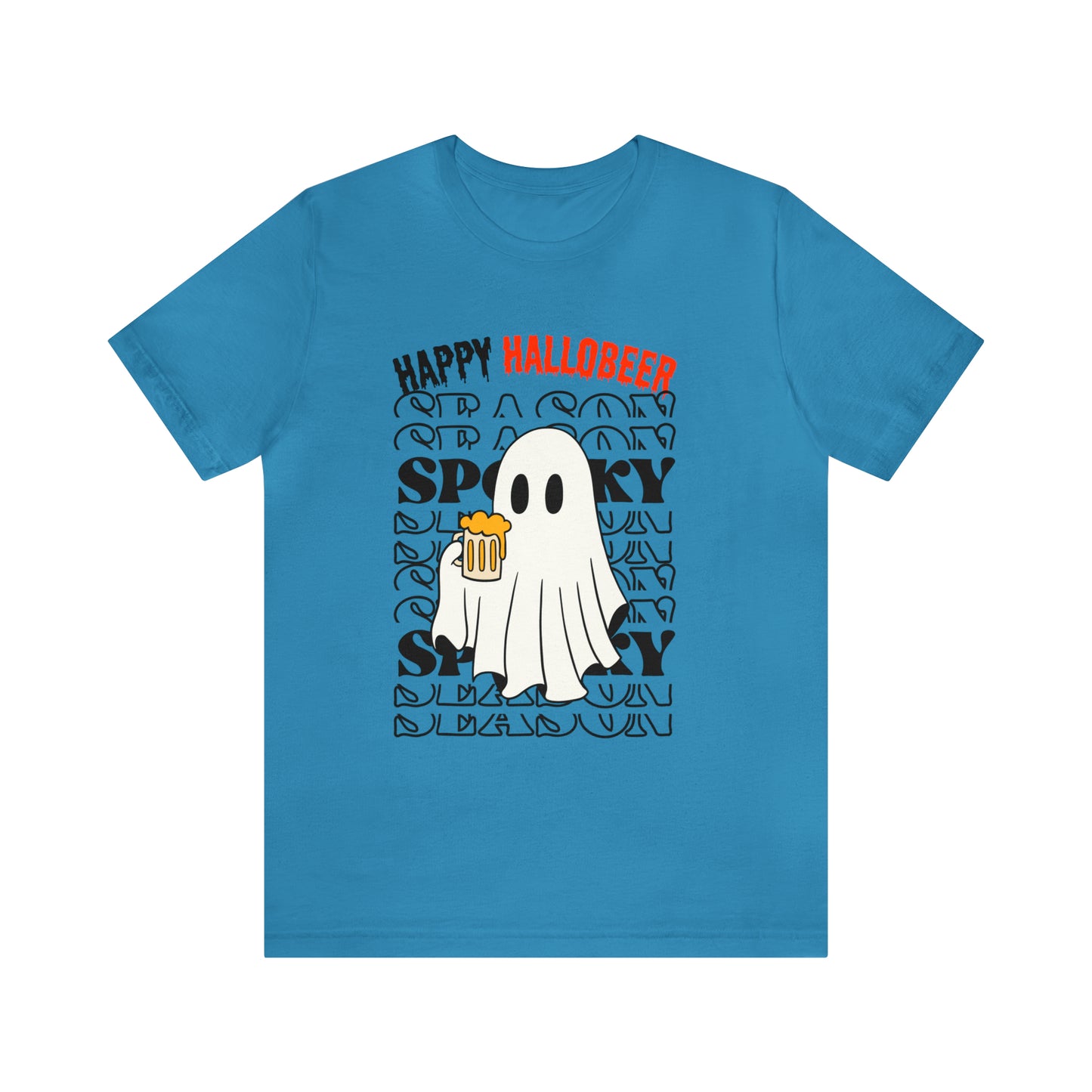 Tee-shirt à manches courtes en jersey unisexe - Halloween - Petit Fantôme - 01