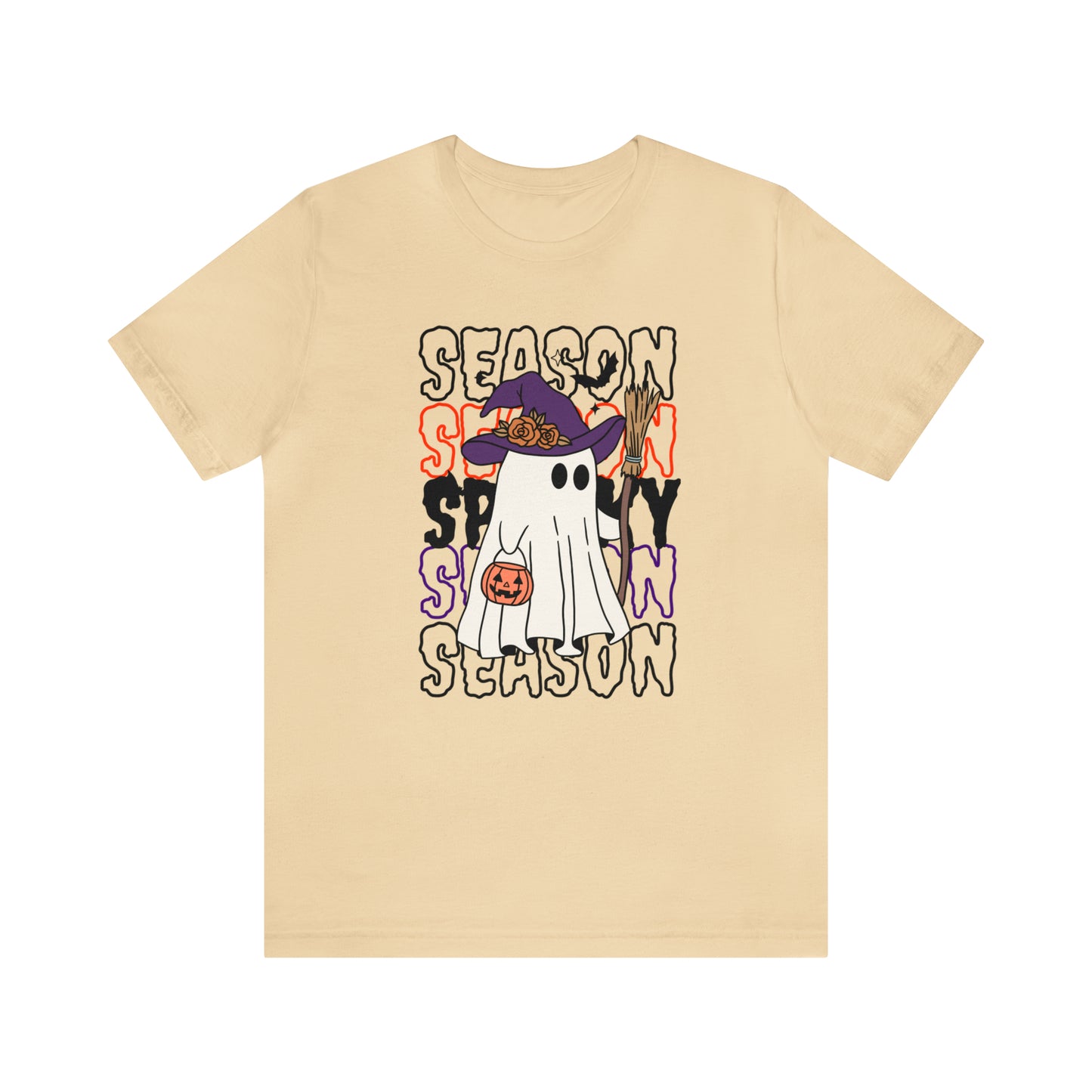 Camiseta de manga corta de jersey unisex - Halloween - Pequeño fantasma - 13