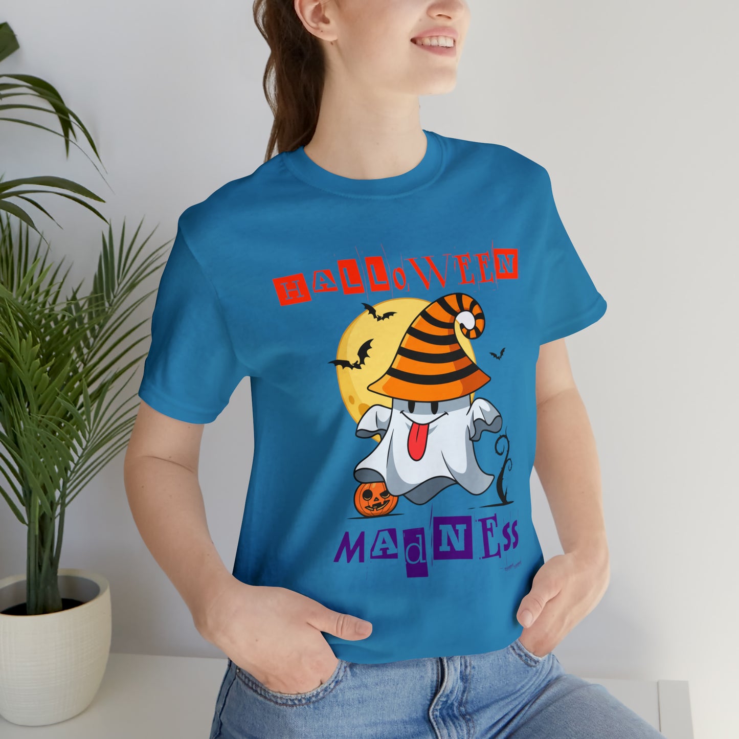 Camiseta de manga corta de jersey unisex - Halloween - Pequeño fantasma - 04