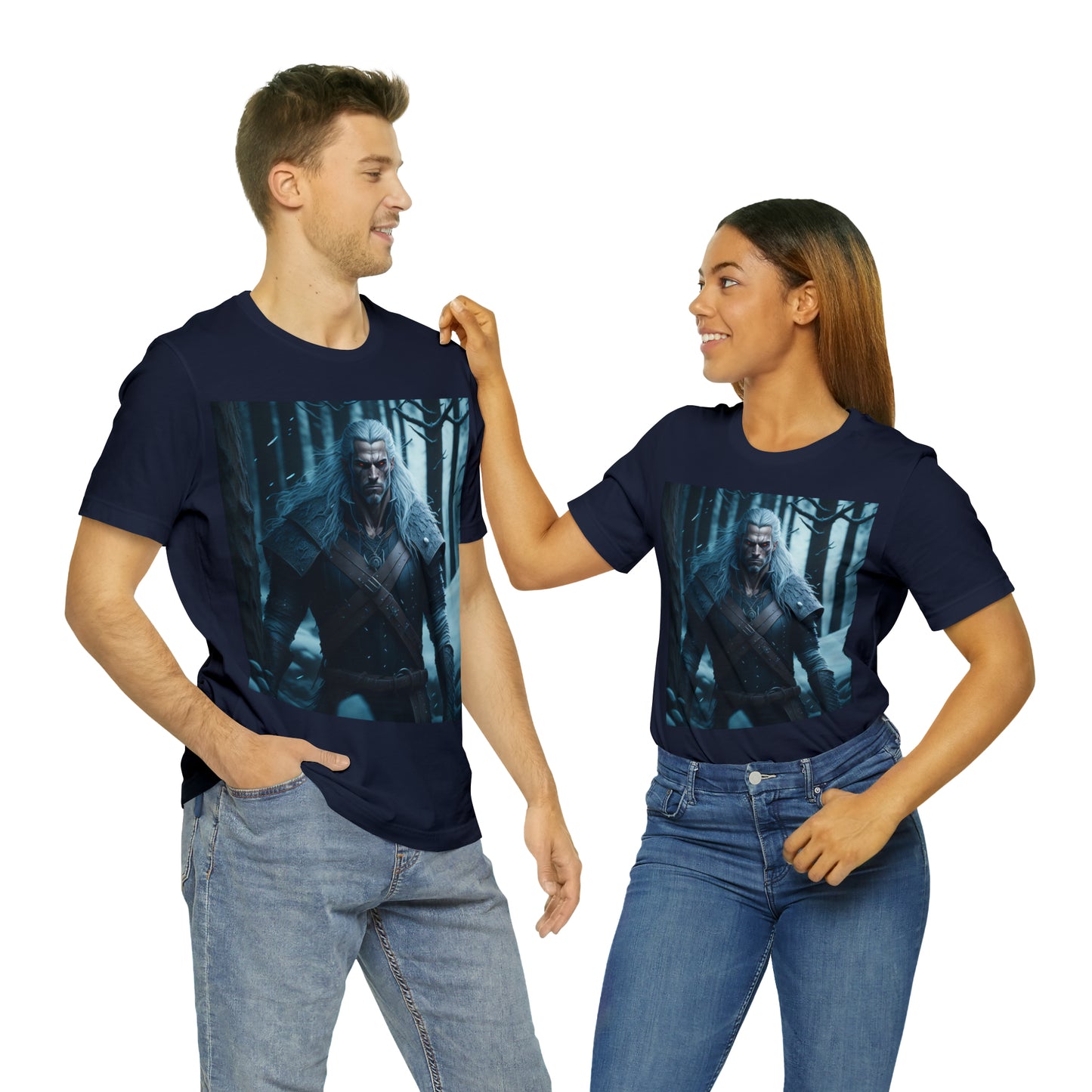 Camiseta de manga corta Unisex Jersey - Halloween Witch man AI - 01