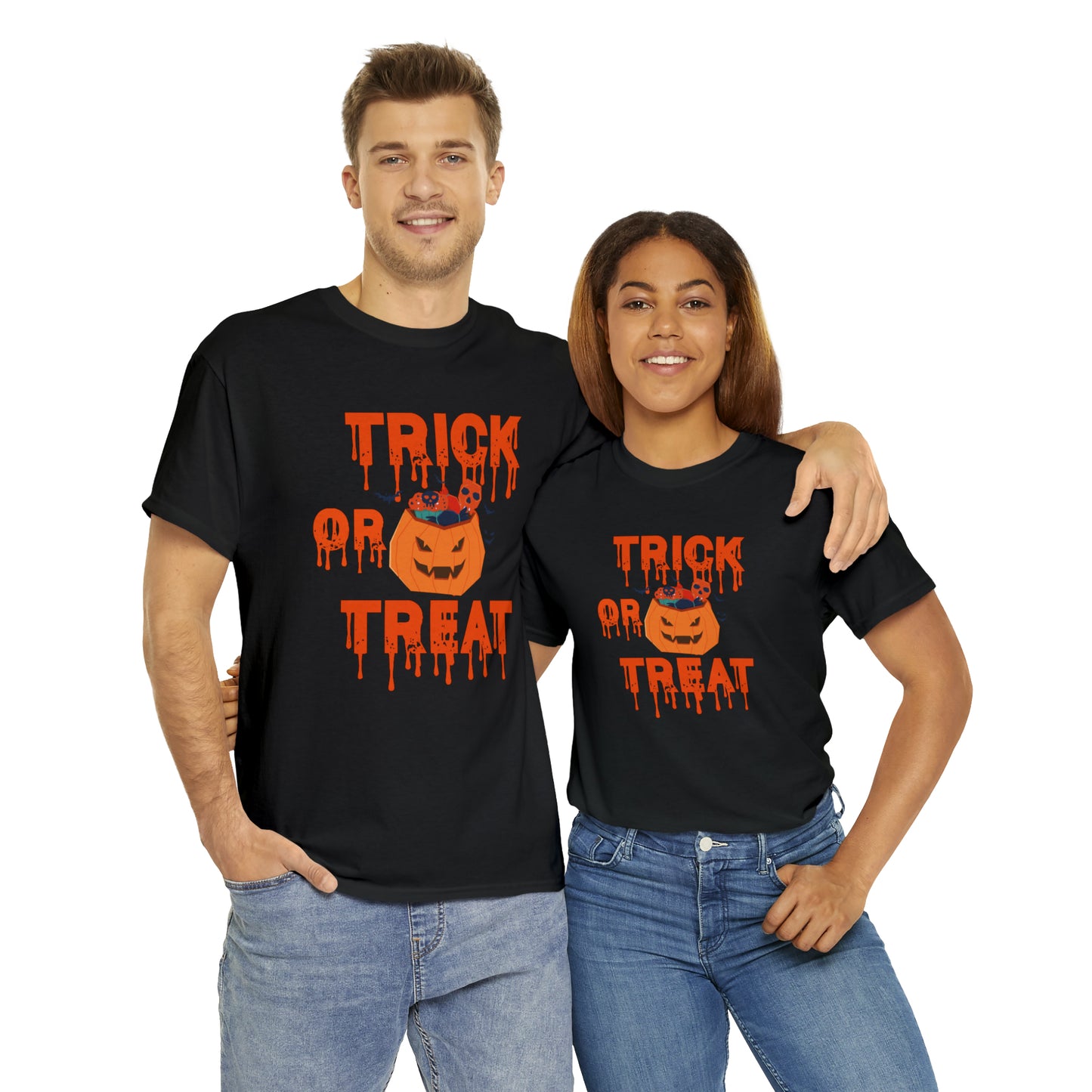T-shirt unisexe en coton lourd - Halloween - Trick or Treat