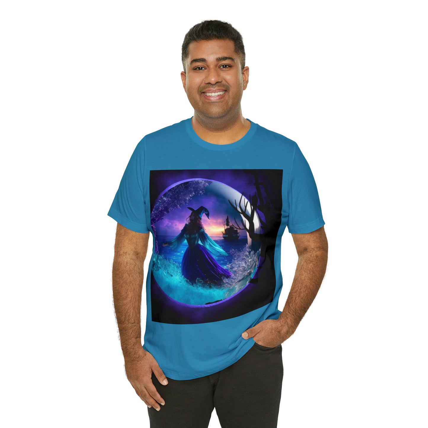 Camiseta de manga corta unisex Jersey - Halloween Witch AI - 02