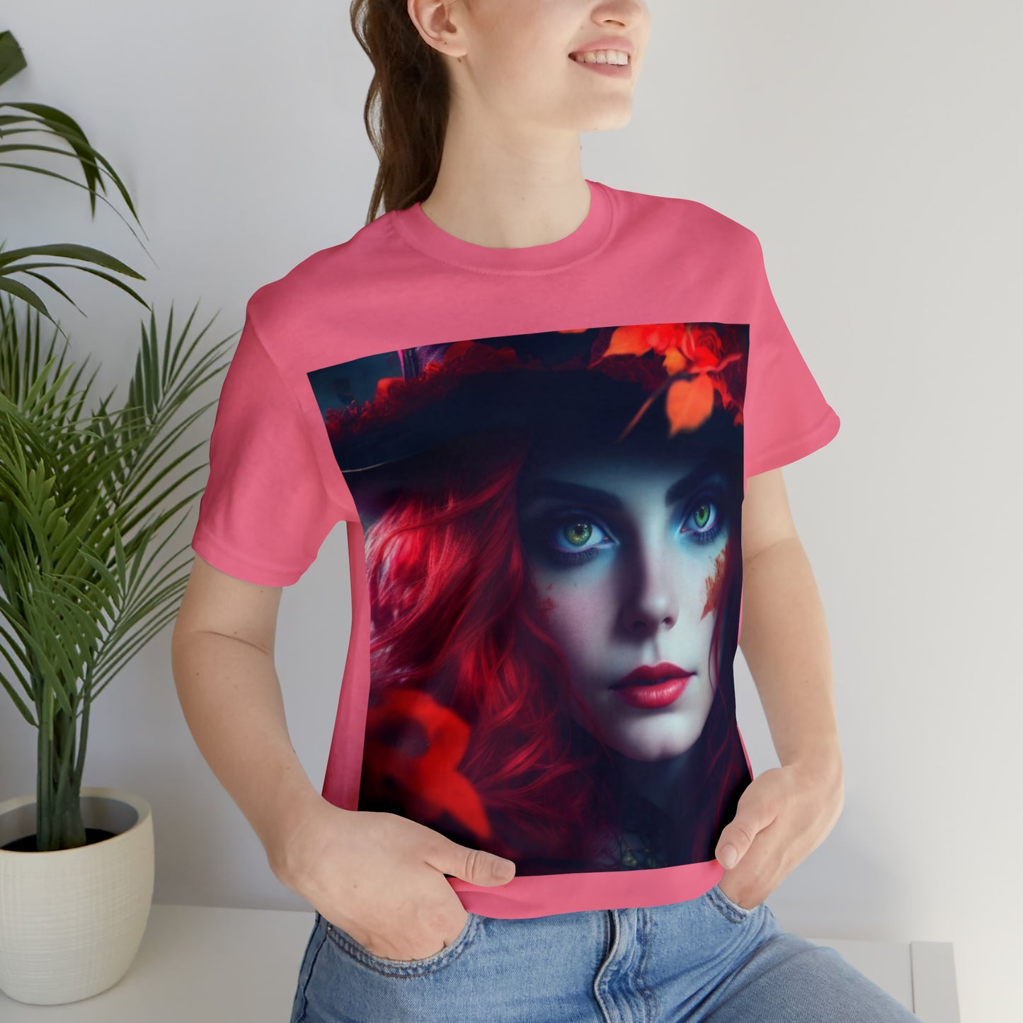 Camiseta de manga corta unisex Jersey - Halloween Witch AI - 04