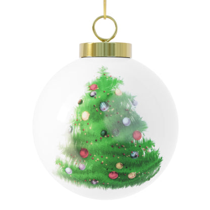 Christmas Ball Ornament - Merry Christmas - Snowman