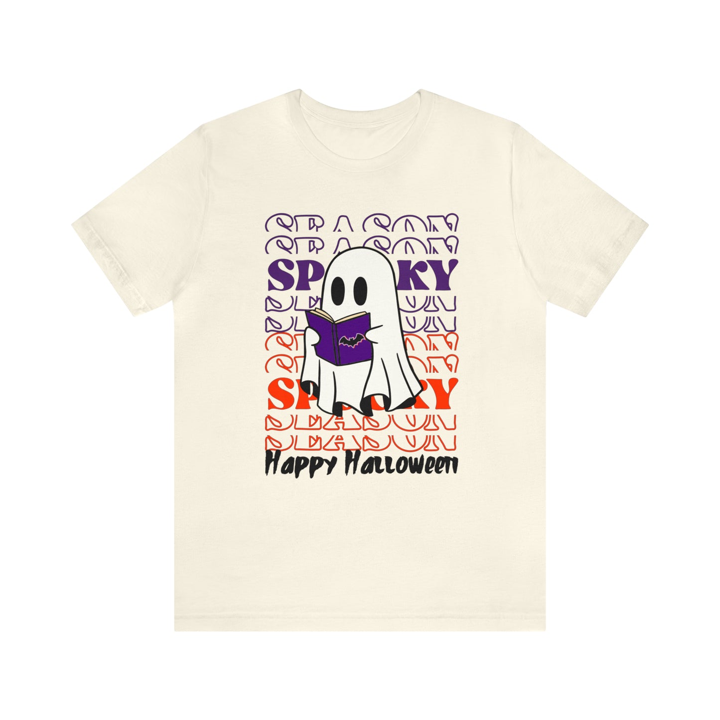 Tee-shirt à manches courtes en jersey unisexe - Halloween - Petit Fantôme - 07