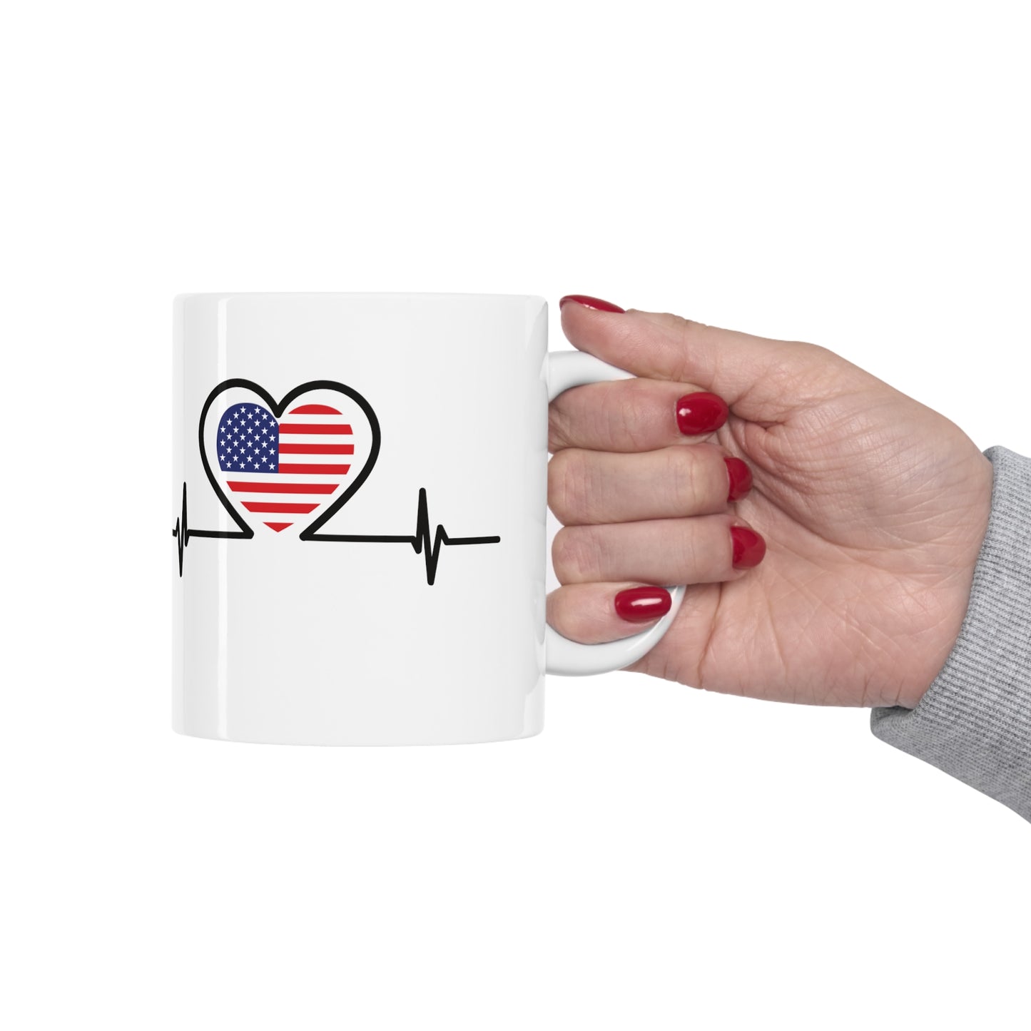 Taza de cerámica 11 oz - Bandera de Estados Unidos