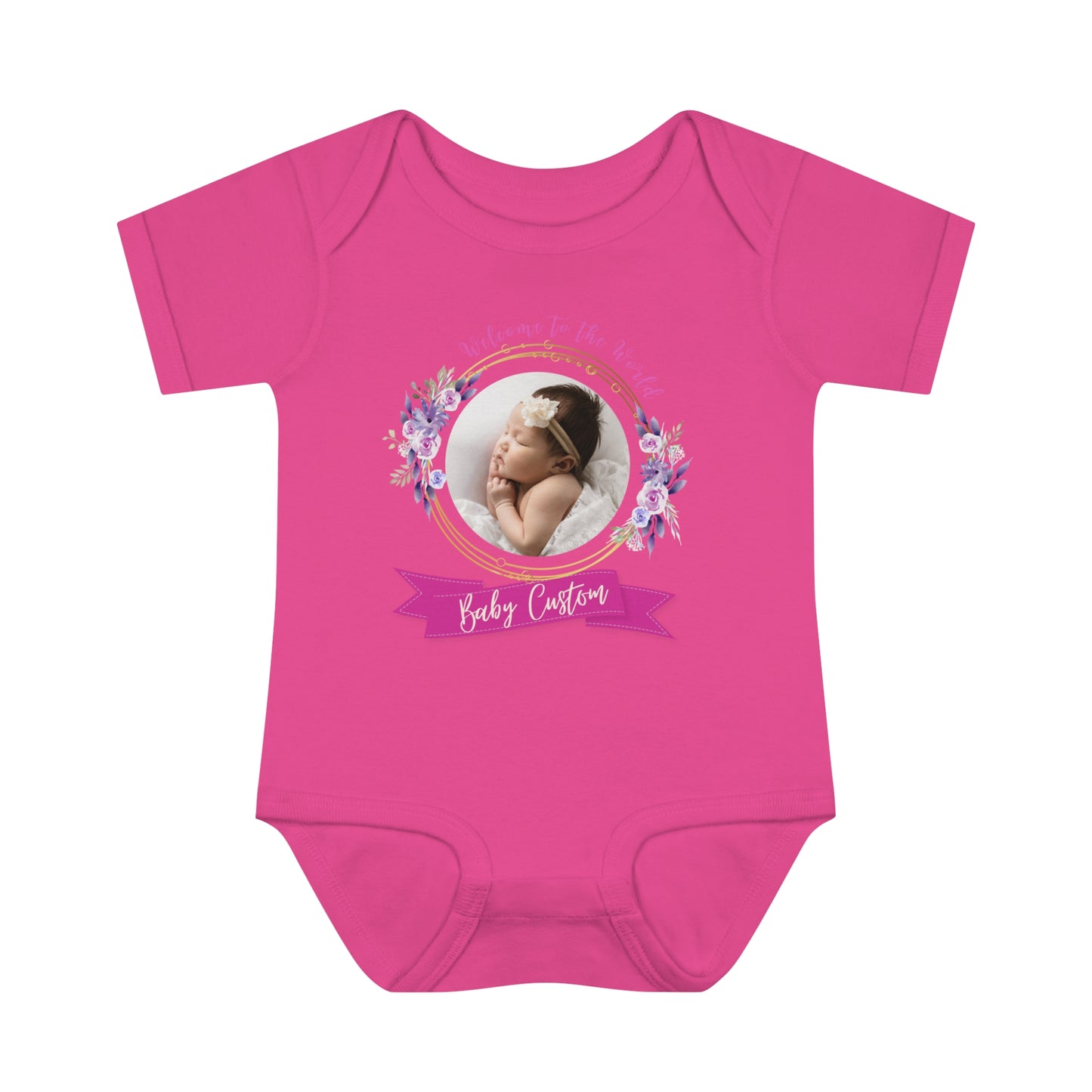 Body de costilla para bebé infantil - Bebé de bienvenida - Personalizado - 01