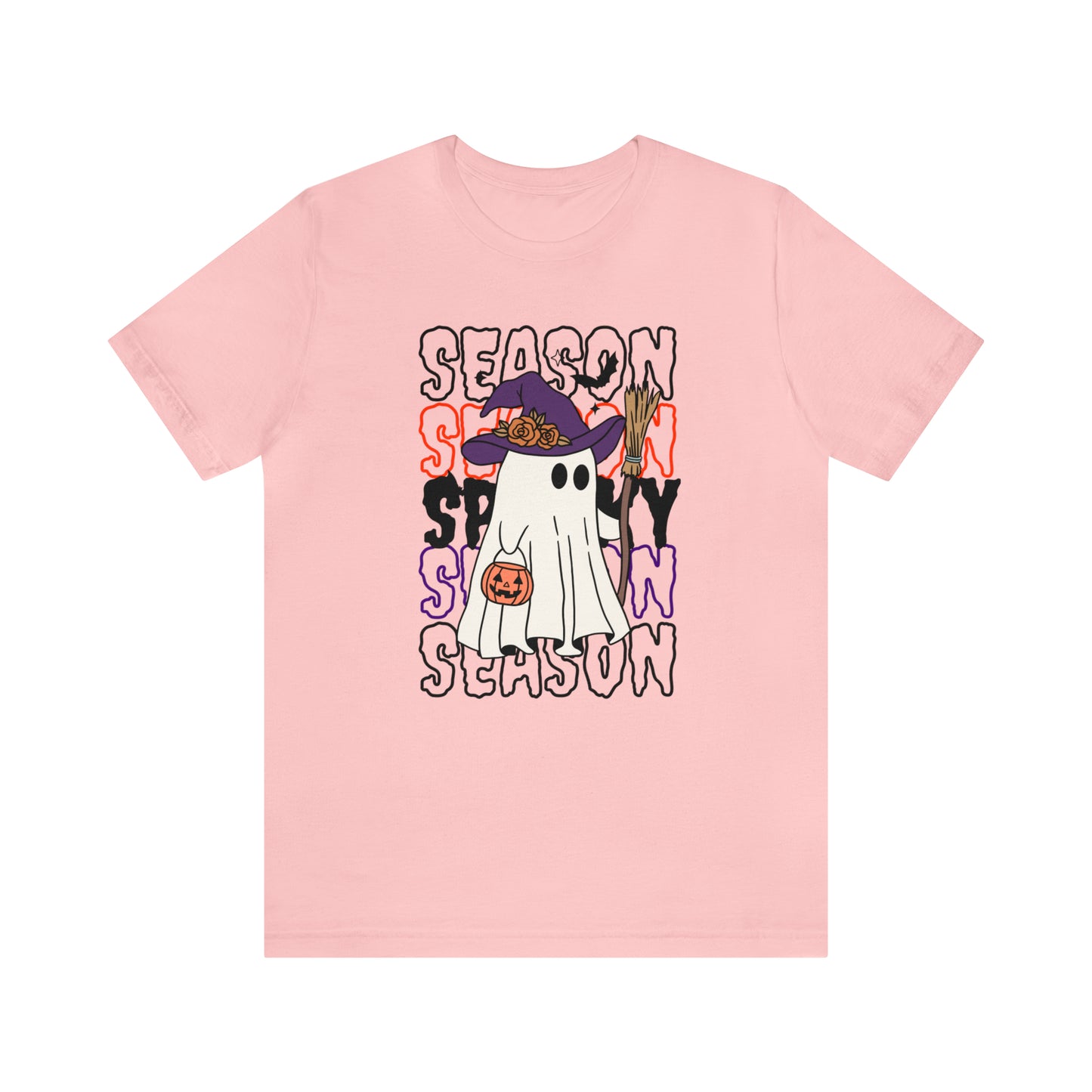 Camiseta de manga corta de jersey unisex - Halloween - Pequeño fantasma - 13