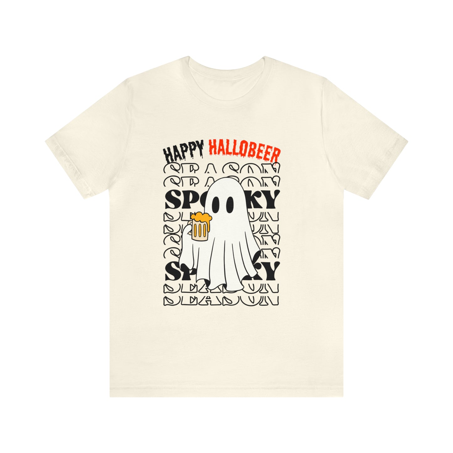 Tee-shirt à manches courtes en jersey unisexe - Halloween - Petit Fantôme - 01