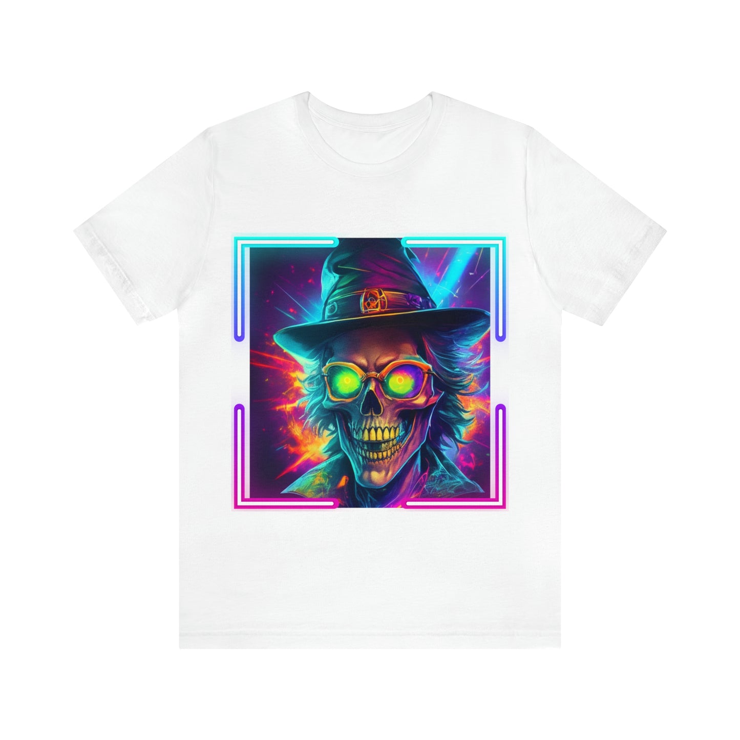 Camiseta de manga corta unisex Jersey - Calaveras de brujas de Halloween - 04